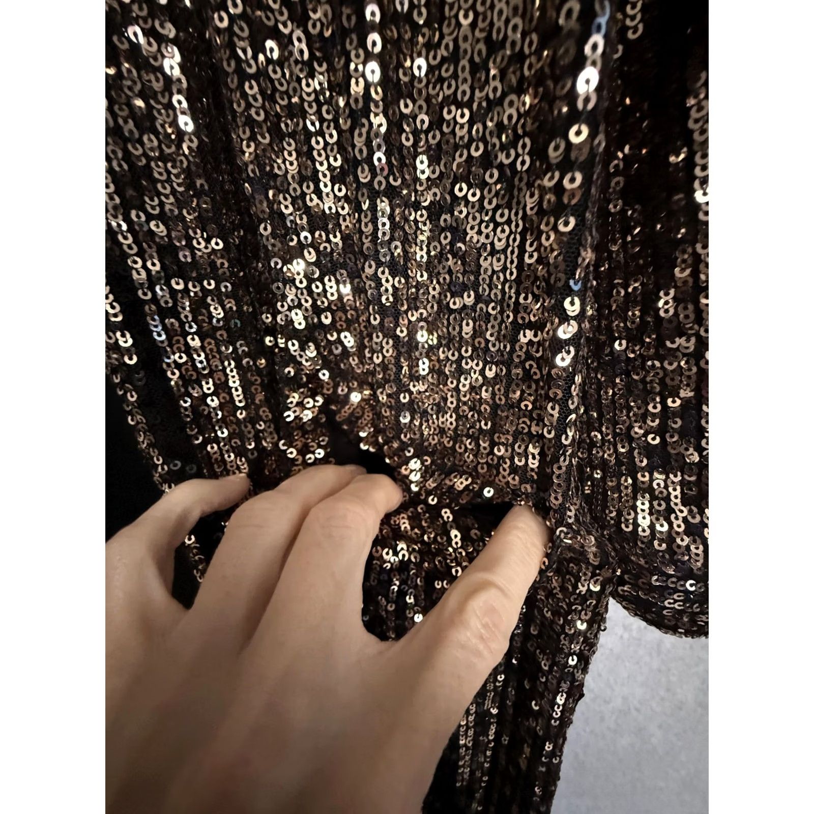 BB Dakota BB Dakota Jacket Womens XS Gold Sequin Long Open Front Duster Party Formal Size XS / US 0-2 / IT 36-38 - 4 Thumbnail