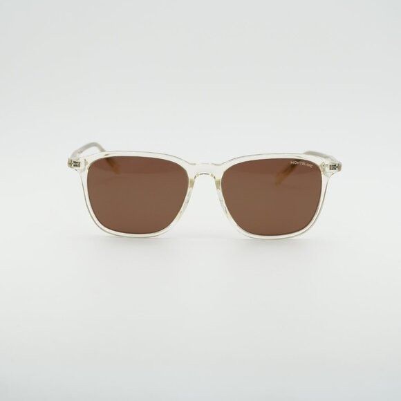 Montblanc Montblanc MB0082SA 004 Sunglasses Transparent Yellow Square Size ONE SIZE - 2 Thumbnail