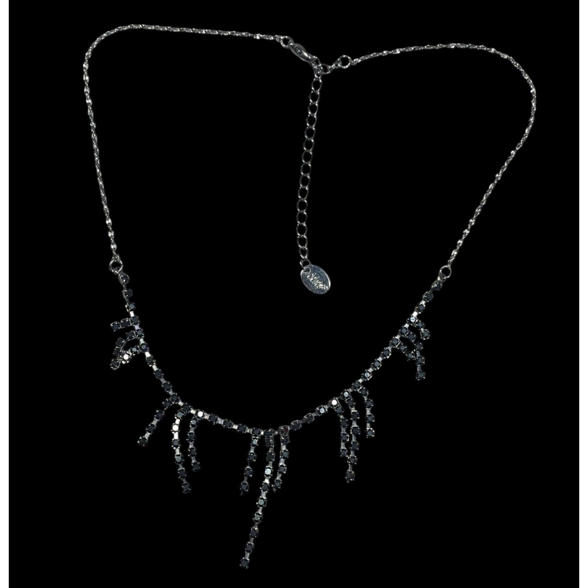 Other Claire's Gothic Dainty Black Rhinestone Necklace Size ONE SIZE - 6 Thumbnail