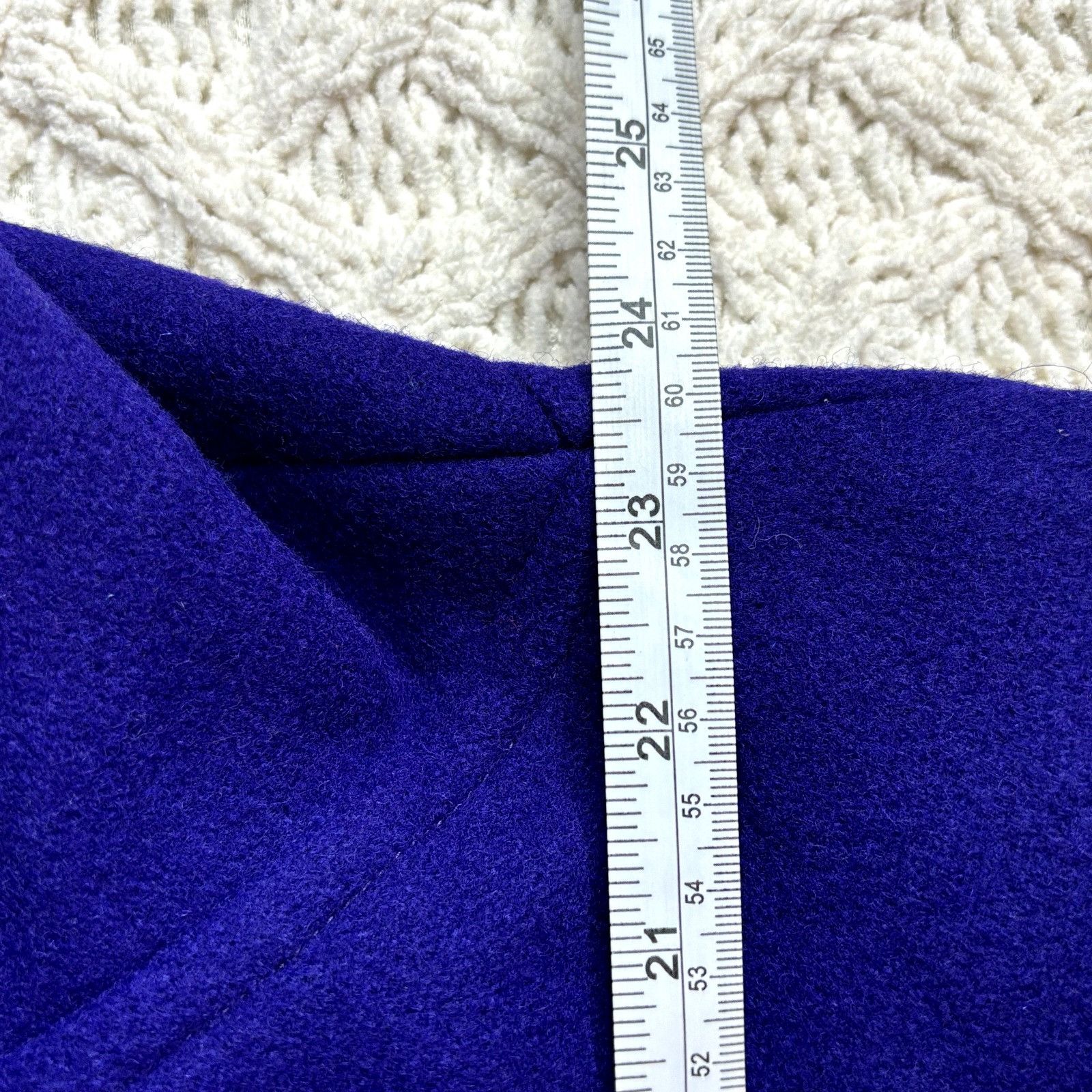 Other International Scene Unisex Pure Wool Purple Overcoat Jacket Size L / US 10 / IT 46 - 17 Thumbnail