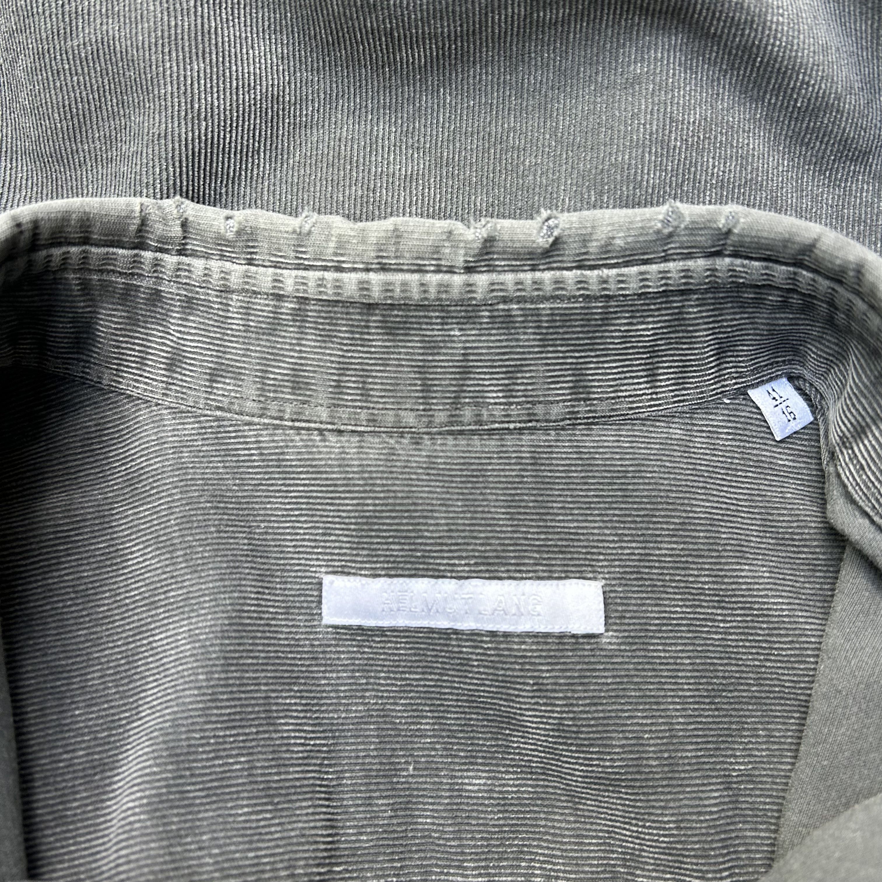Helmut Lang Vintage Archive Helmut Lang Gray Corduroy Shirt Button Up Size US M / EU 48-50 / 2 - 6 Thumbnail