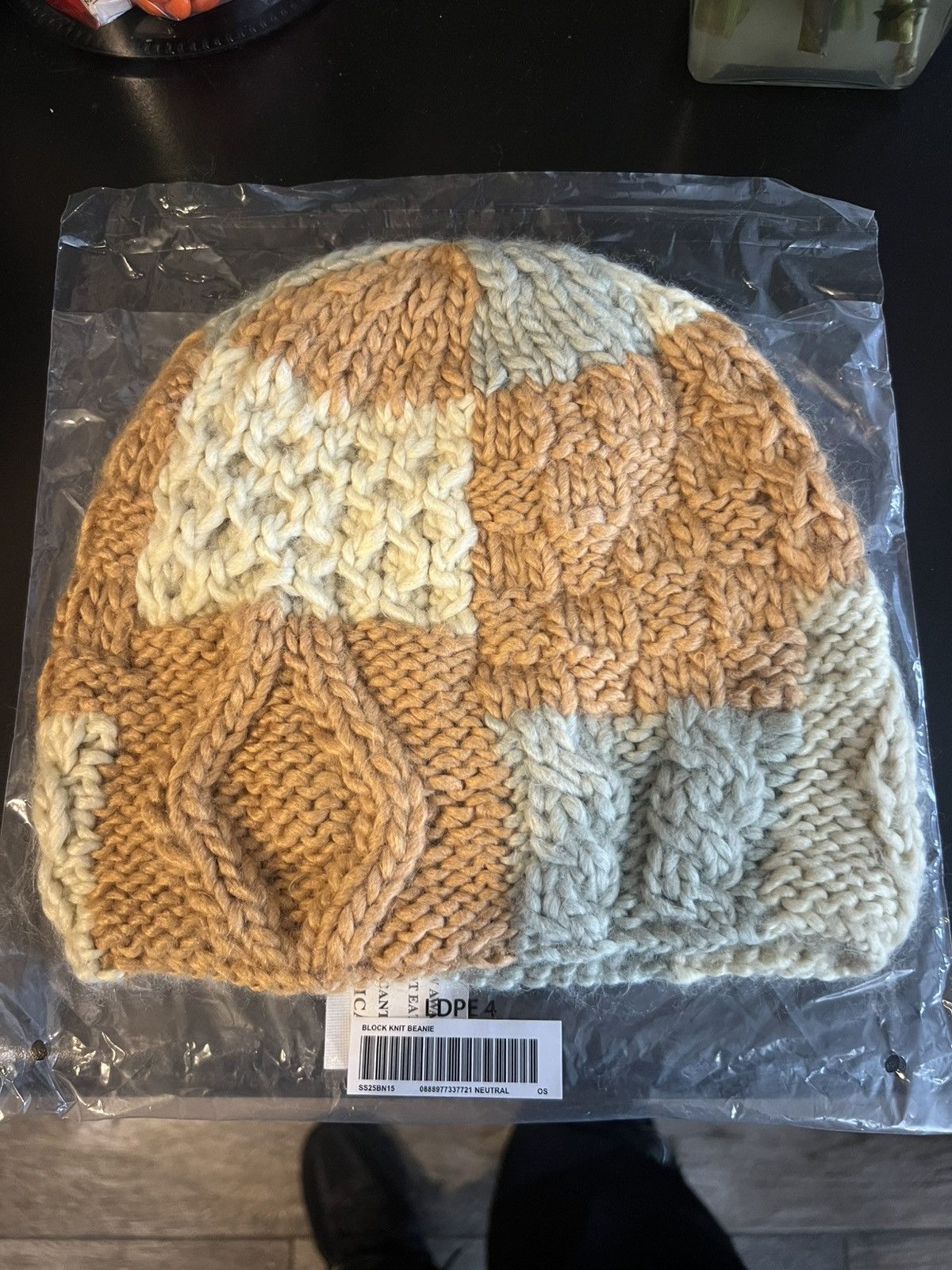 Supreme Supreme Block Knit Beanie Tan Size ONE SIZE - 2 Thumbnail