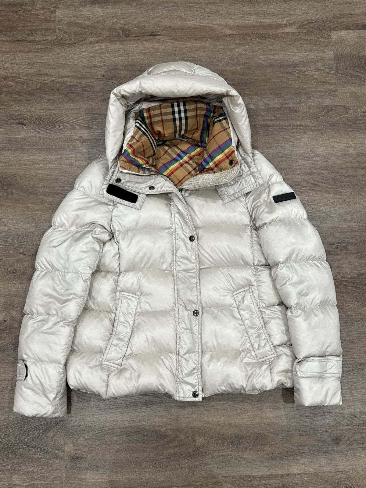 Burberry Burberry London Rainbow Check Lined Puffer Jacket FW18 Size XL / US 12-14 / IT 48-50 - 2 Thumbnail