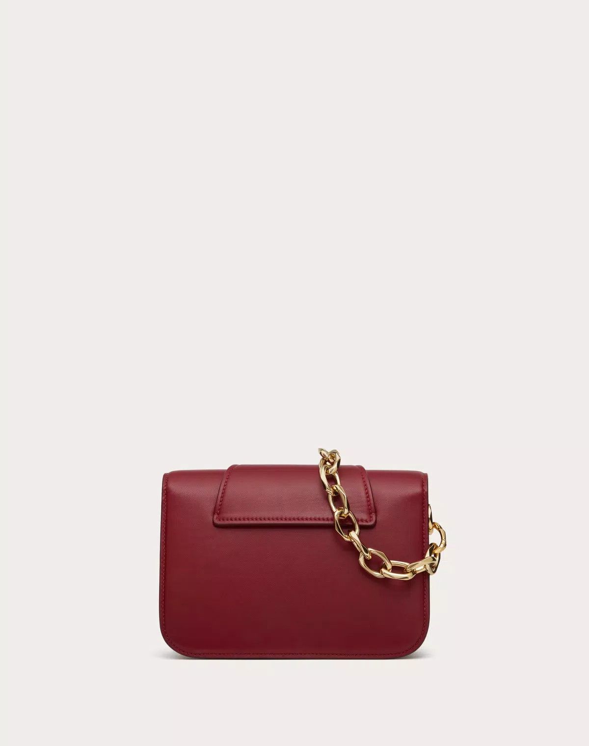 Valentino oc11z0725 Size:OS/Leather Shoulder Bag With Chain in Red Size ONE SIZE - 3 Thumbnail