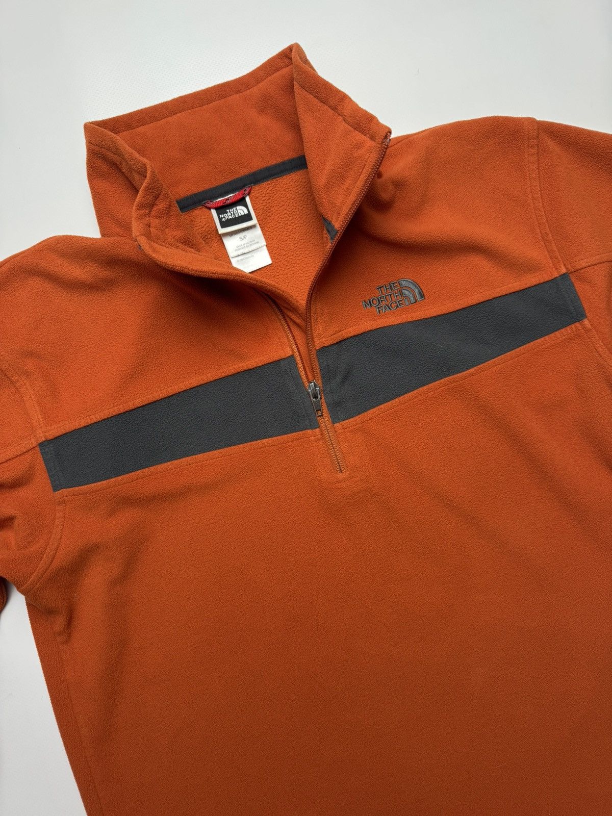 The North Face The North Face TKA 100 Quarter-Zip Fleece - Orange/Grey Size US S / EU 44-46 / 1 - 4 Thumbnail