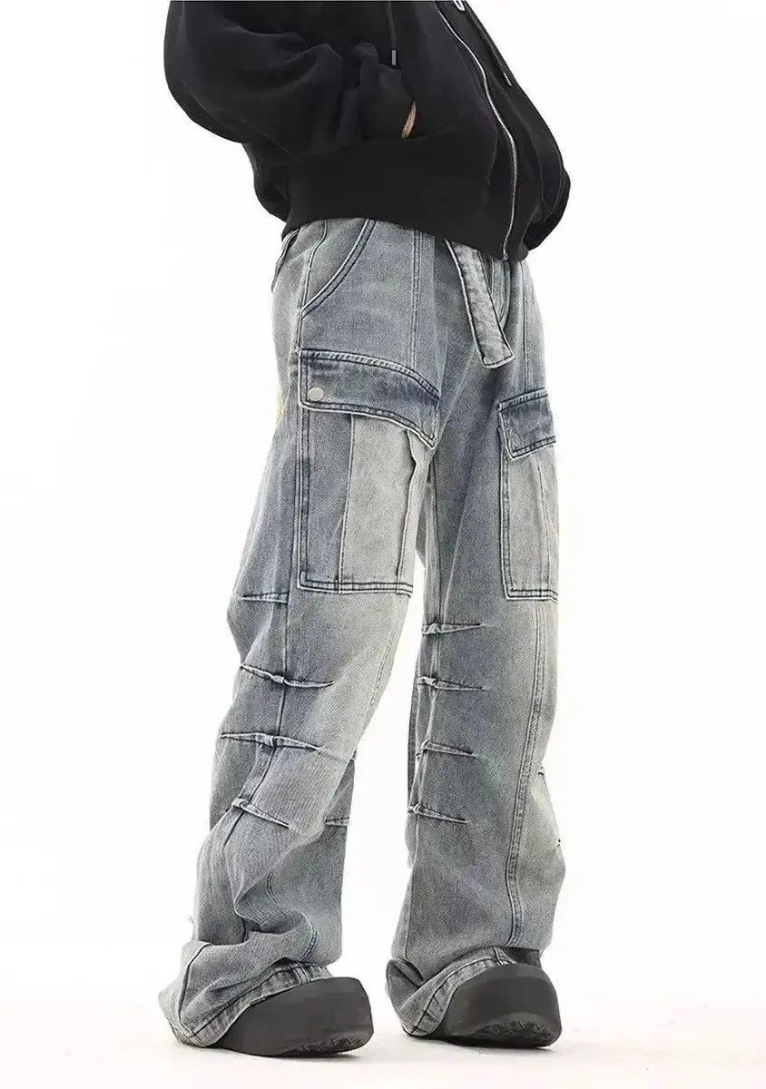 Japanese Brand Vintage street washed micro-flared jeans Size US 32 / EU 48 - 3 Thumbnail