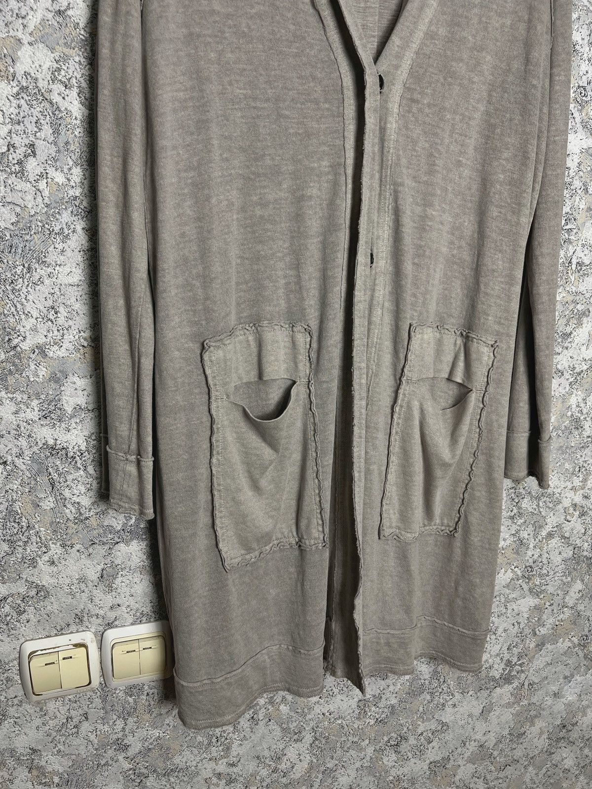OSKA Oska Gray Long Sleeve Lagenlook Cape Cardigan Sweater Size L / US 10 / IT 46 - 2 Thumbnail