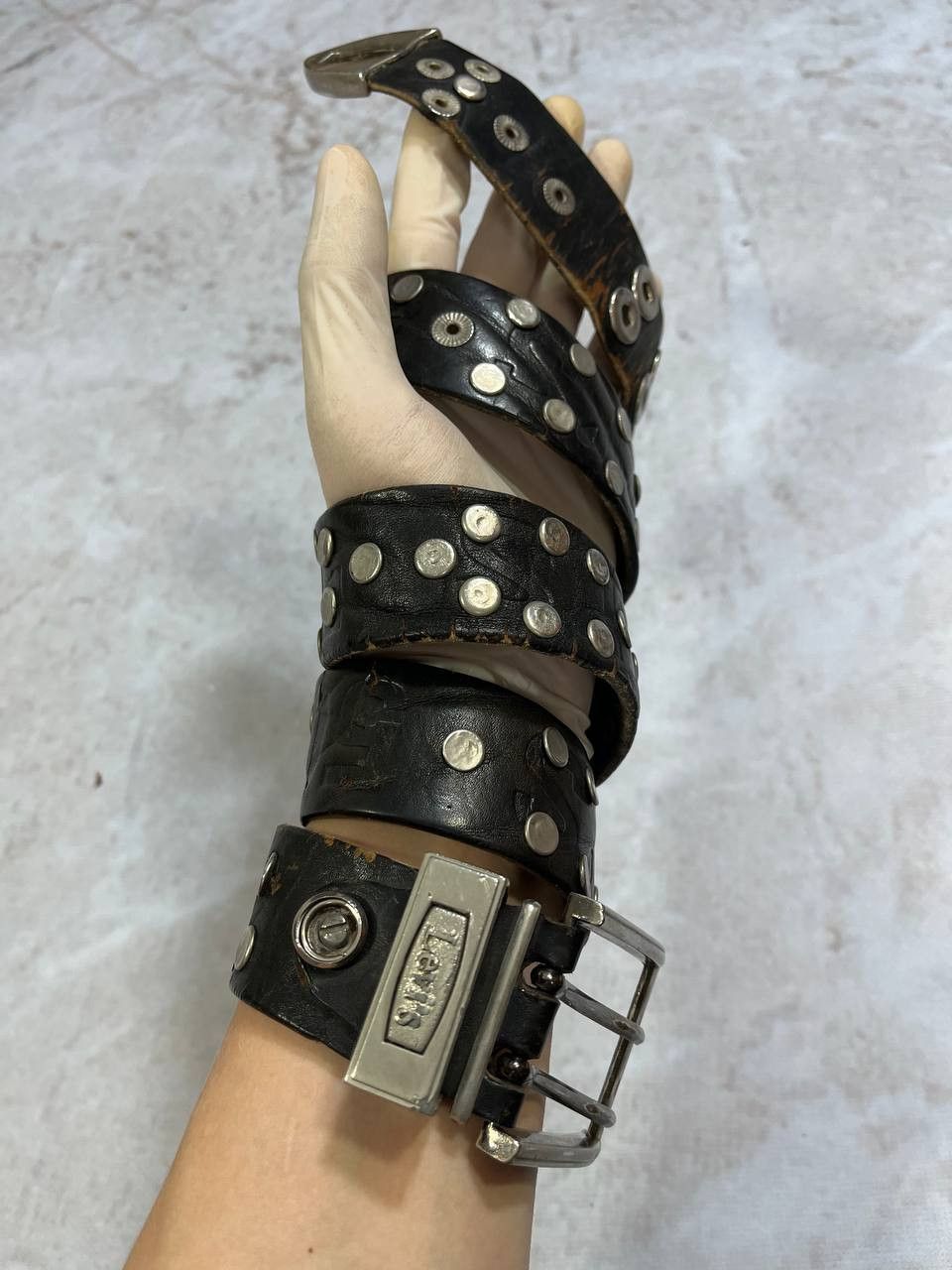 Japanese Brand × Vintage Vintage PUNK LEVI`S BELT Leather Band Rock Y2K 90s archive Size ONE SIZE - 1 Thumbnail