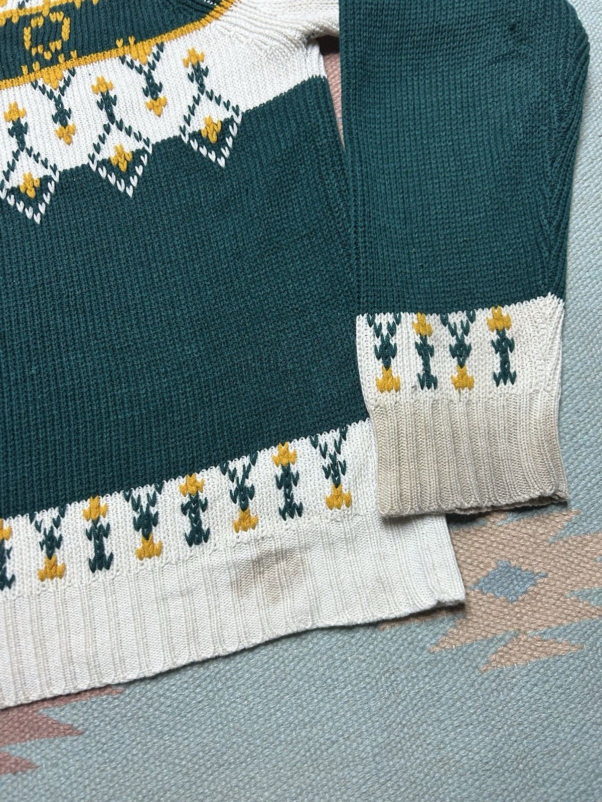 Vintage 70s acrylic knit sweater JCPenney Nordic Icelandic soft M Size US M / EU 48-50 / 2 - 3 Thumbnail