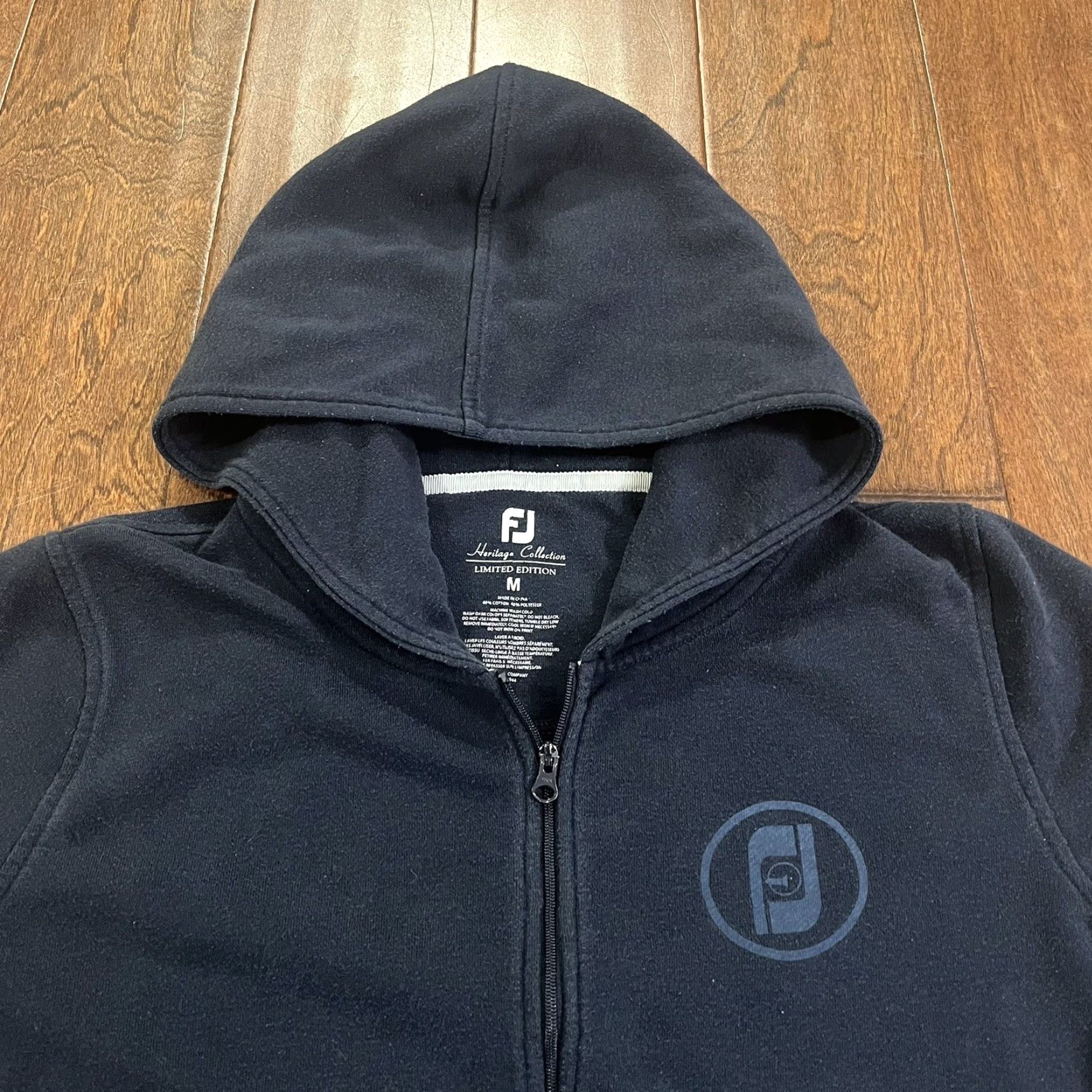 Footjoy Footjoy Womens Hoodie Heritage Collection Zip Sweatshirt Navy Blue Knit Logo Zipper Full Zip Activewear M Regular Women’s Hoodie Size M / US 6-8 / IT 42-44 - 2 Thumbnail