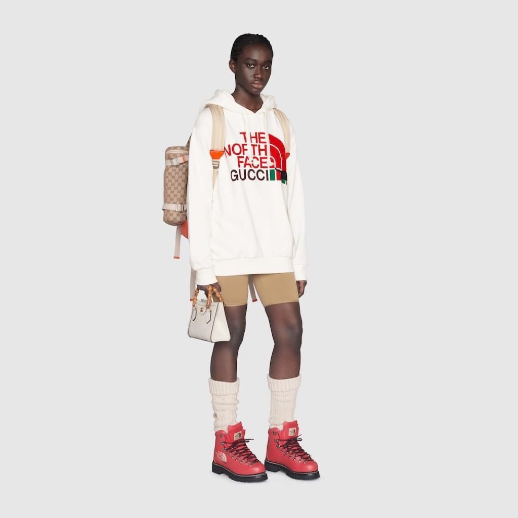 Gucci × The North Face Gucci x North Face Logo Hoodie in white Size US M / EU 48-50 / 2 - 2 Thumbnail