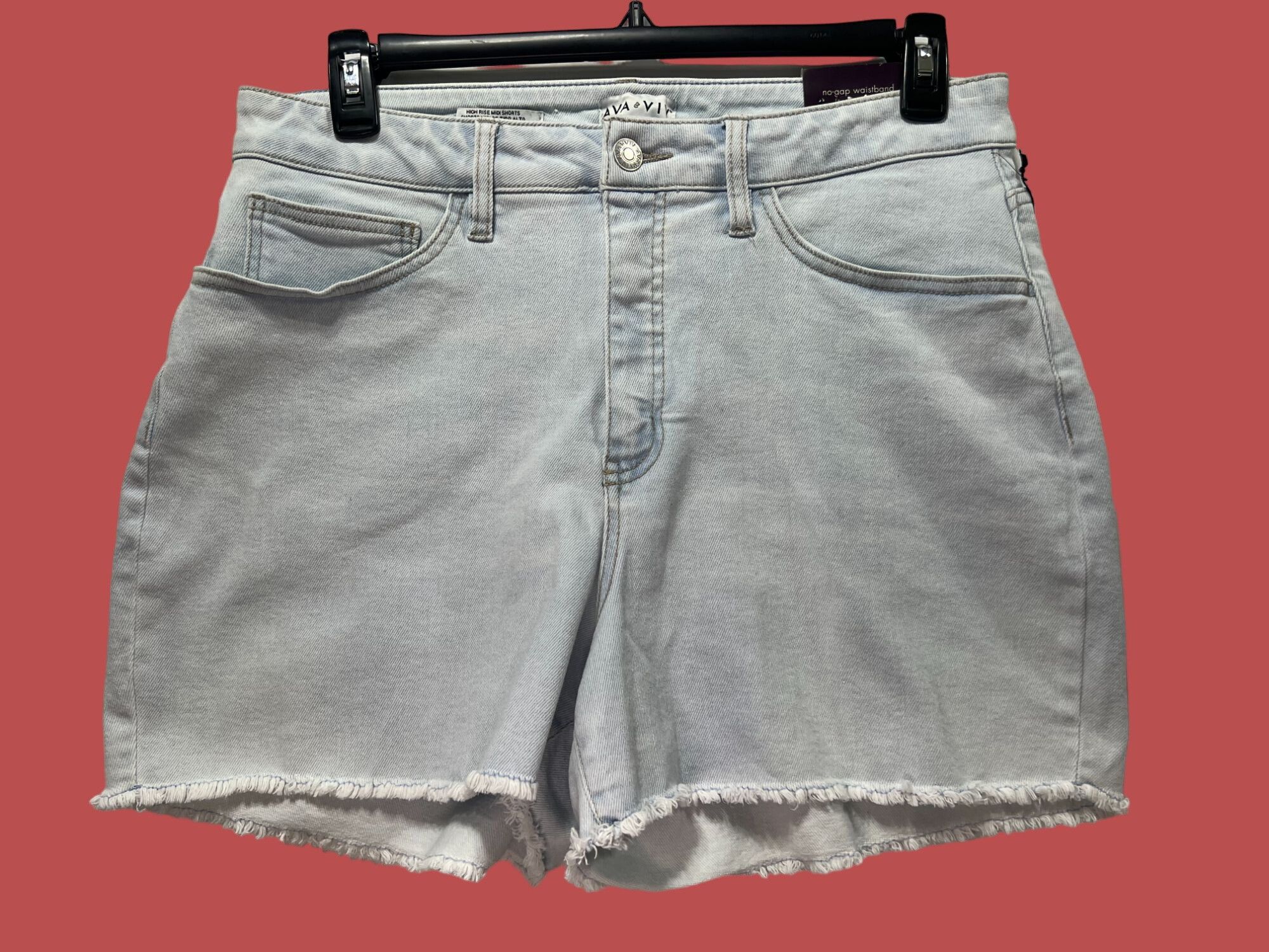 Other Ava & Viv - Women's High - Rise Denim Shorts - Light Blue - Size 38" / US 16 / IT 52 - 3 Thumbnail