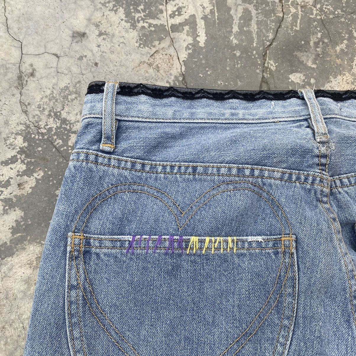 Issey Miyake TSUMORI CHISATO Heart Patch Jeans Size 28" / US 6 / IT 42 - 8 Thumbnail