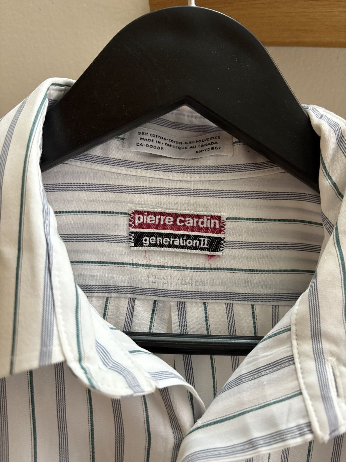 Pierre Cardin Pierre Cardin VTG 80/90s vertical striped button dress shirt Size US XL / EU 56 / 4 - 3 Thumbnail