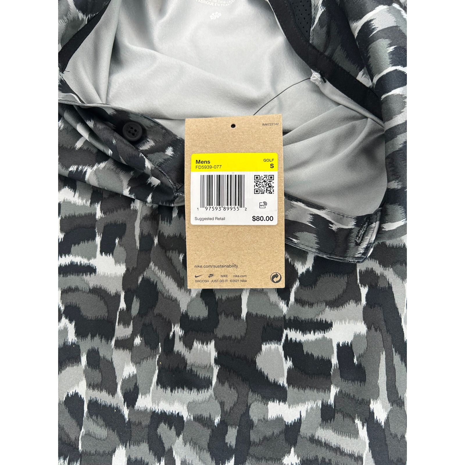Nike Nike Dri-Fit Tour Confetti Print Golf Polo Black Gray Size US S / EU 44-46 / 1 - 7 Thumbnail