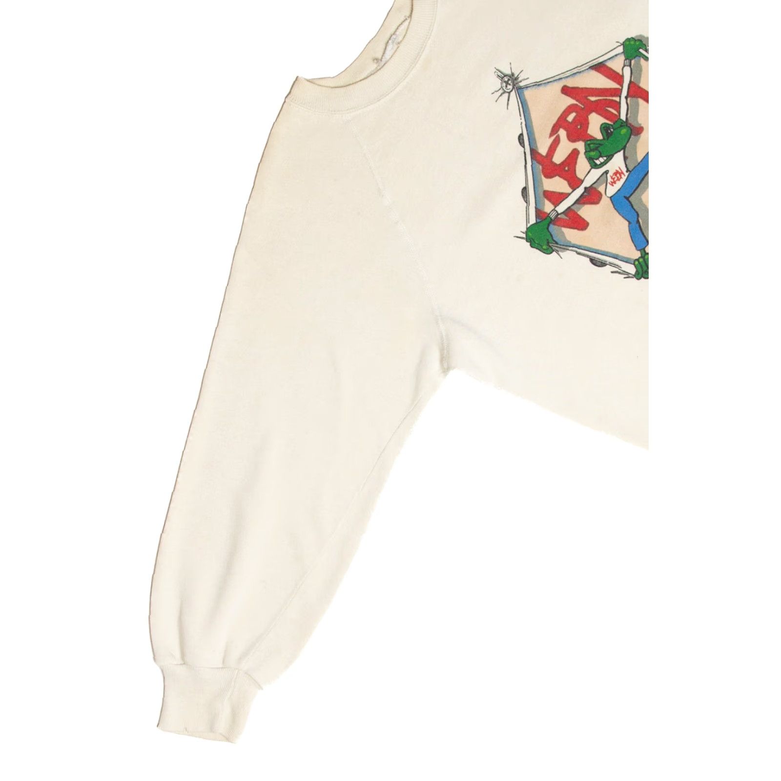 Vintage VINTAGE 1990s WEBN Strikes Again Sweatshirt Large White Graphic Print Sweatshirts Unisex Adults Mens/Womens Size US L / EU 52-54 / 3 - 3 Thumbnail