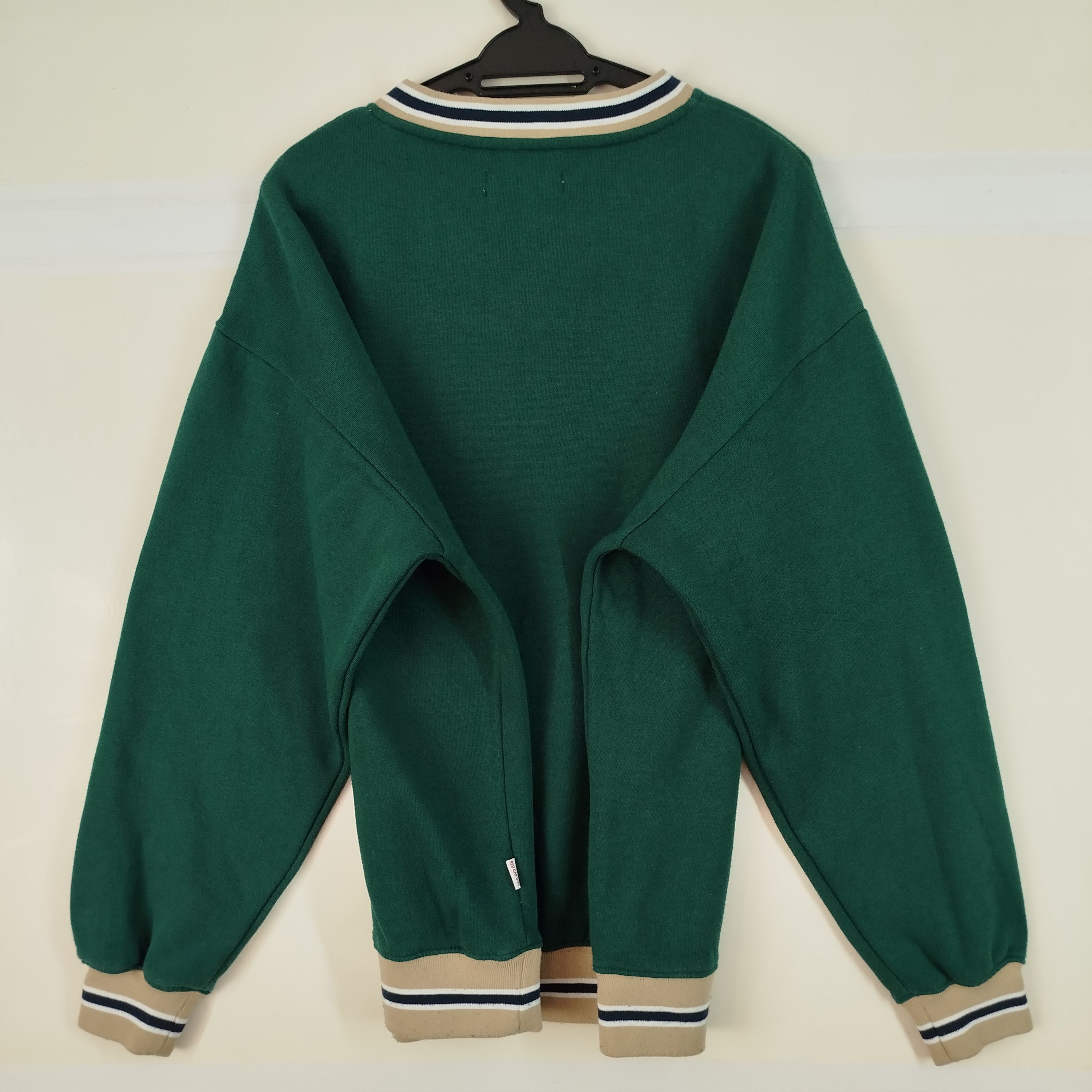 Japanese Brand Red Cap Girl Embroidery Big Logo V Roundneck Vintage Style Size US XL / EU 56 / 4 - 10 Thumbnail