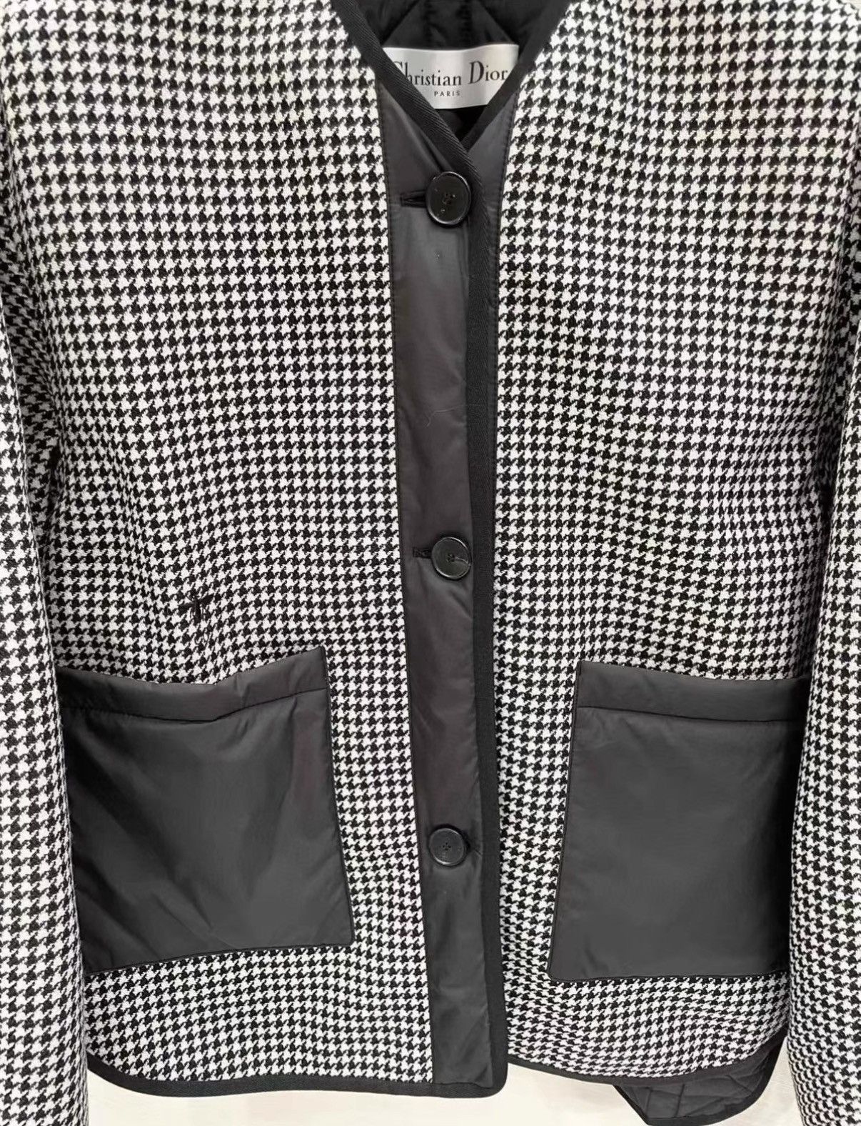 Dior Dior Classic Houndstooth Lightweight Cotton Jacket J33 Size XS / US 0-2 / IT 36-38 - 3 Thumbnail