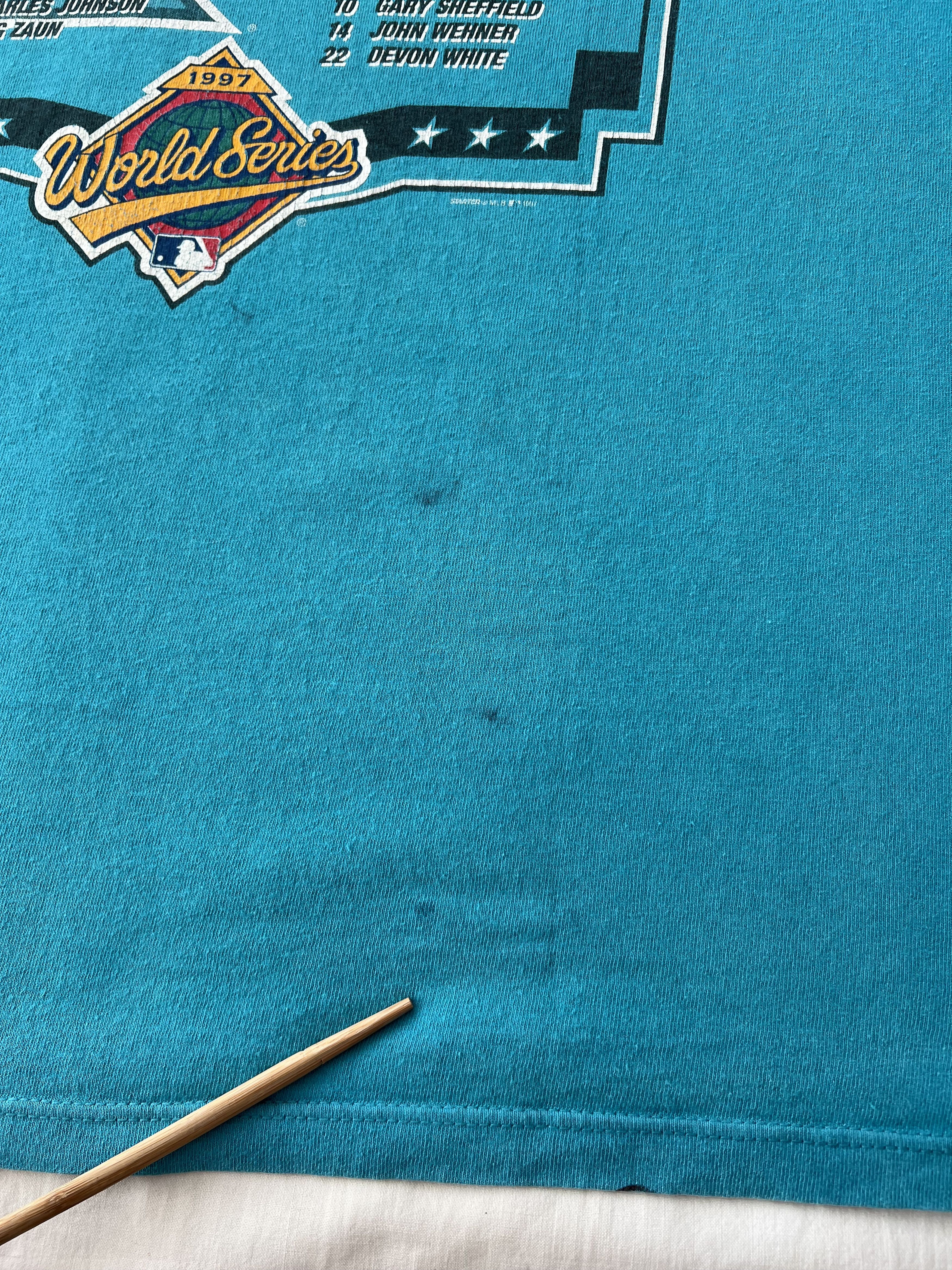 MLB Vintage 1997 Florida Marlins World Series MLB T-shirt Size US XL / EU 56 / 4 - 21 Thumbnail