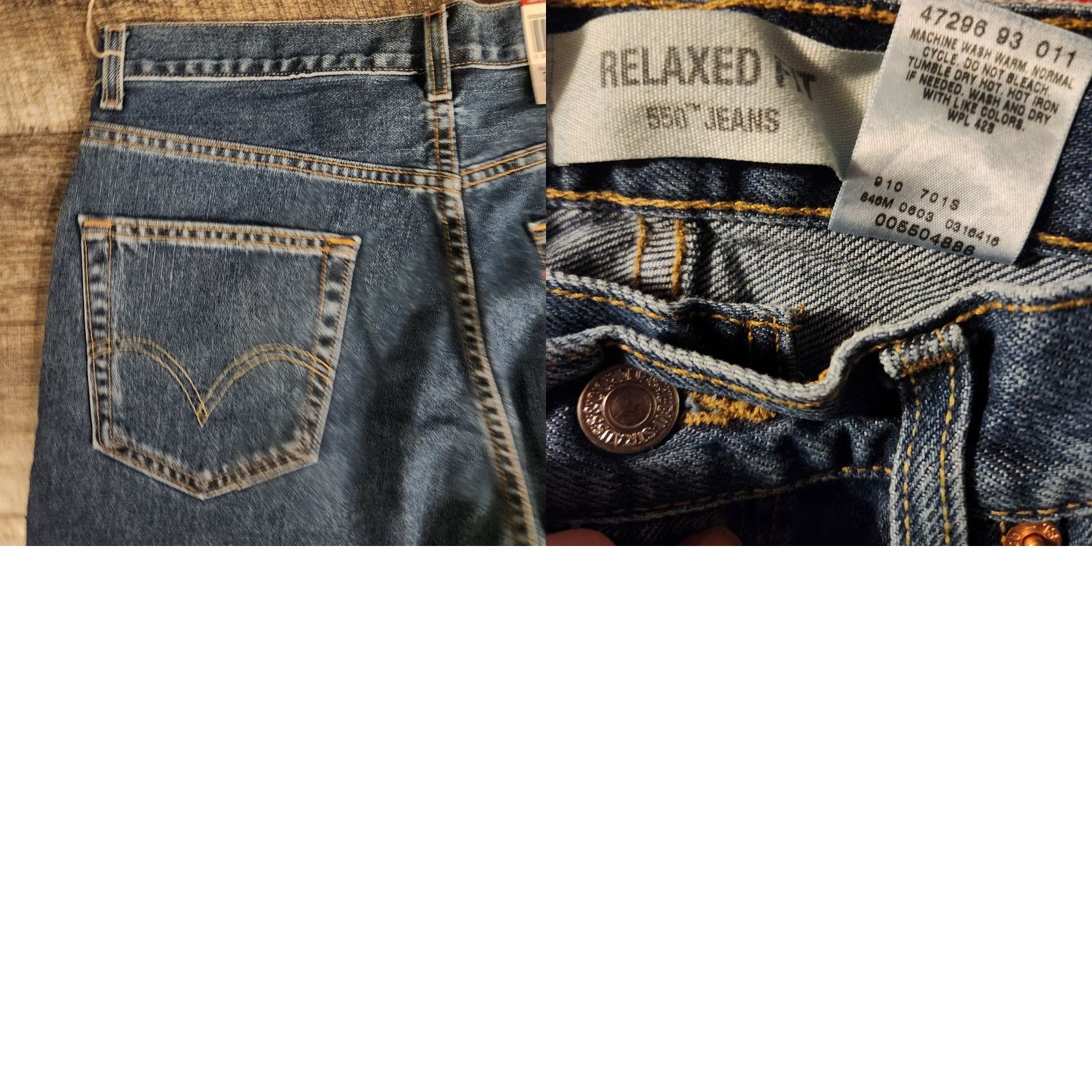 Levi's VINTAGE Levi's 550 Jeans 34x32 Blue Relaxed Fit NWT Deadstock 2003 90s Grunge USA Size US 34 / EU 50 - 9 Thumbnail