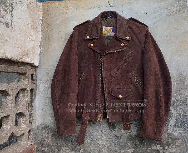 Schott Schott Vintage cable-stayed motorcycle leather jacket Size US XXS / EU 40 - 2 Thumbnail