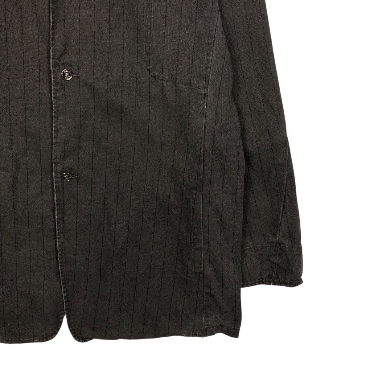 Japanese Brand Scyes Pinstripe Lightweight Mac Jacket Issey Miyake Hickory Size US L / EU 52-54 / 3 - 6 Thumbnail