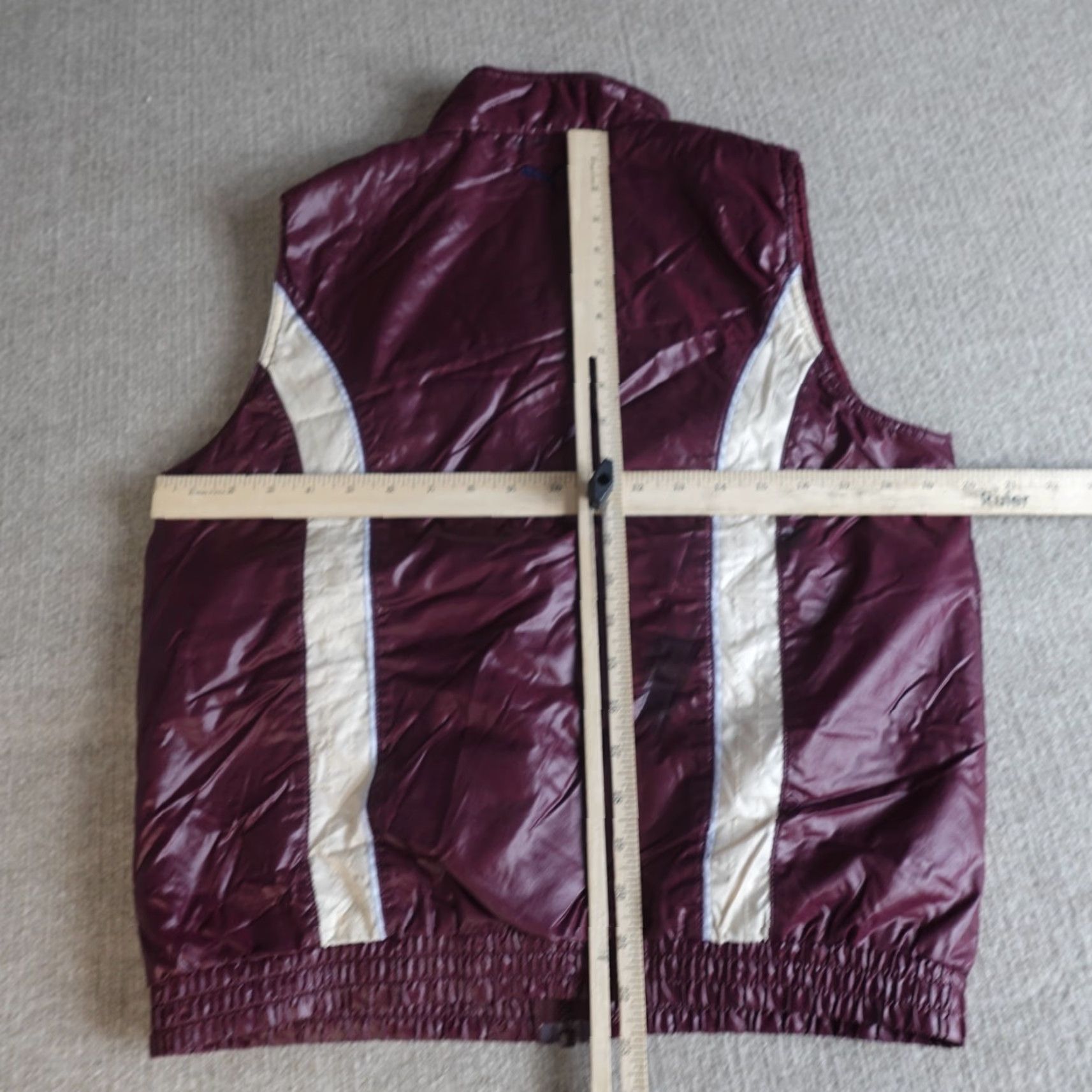 Puma VINTAGE PUMA Vest Middle Red Puffer Ski Nationals Cream Stripes Vest Parka Mens M Red Size US M / EU 48-50 / 2 - 4 Thumbnail