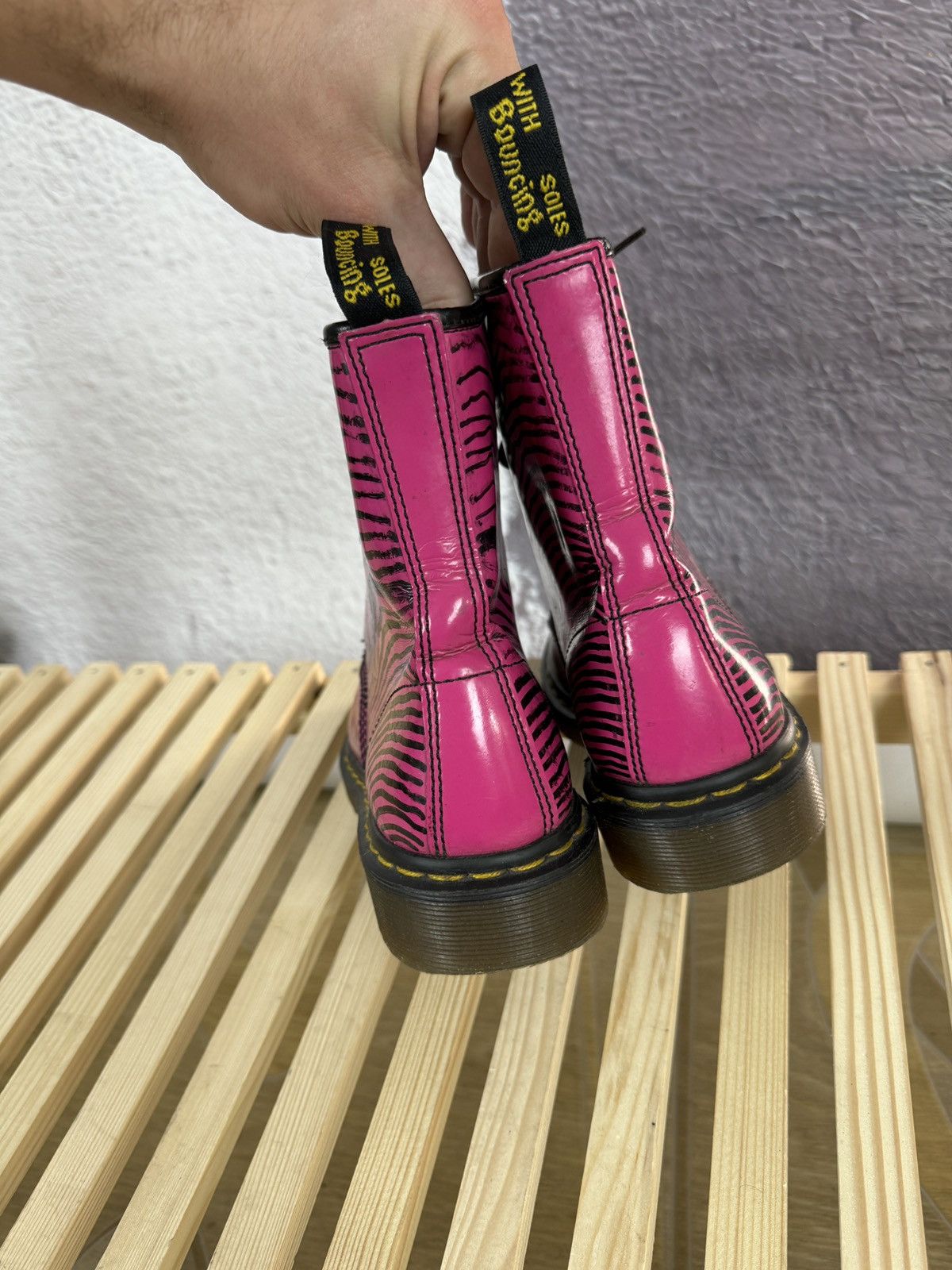 Dr. Martens dr martens 1460 w aw501 hot pink patent leather boots Size US 7 / IT 37 - 9 Thumbnail