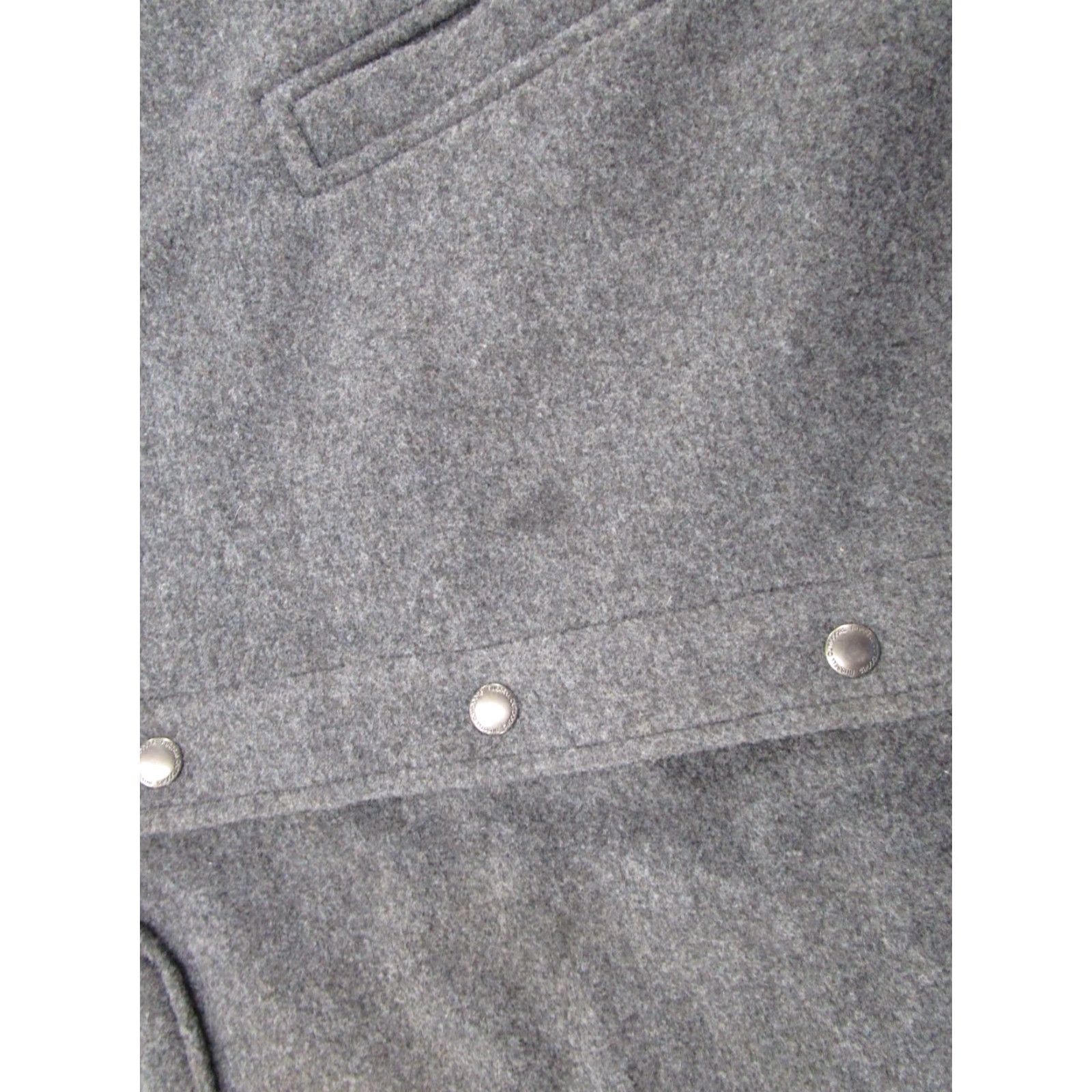 FALKE Russell Outdoors Shirt Shacket XL Gray Cotton Flannel Jacket Snap Up Mid-Length Lined Vintage: No Size US XL / EU 56 / 4 - 4 Thumbnail