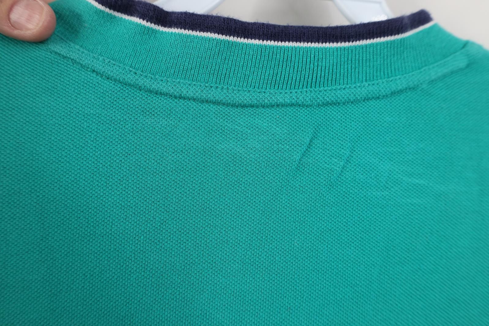Gap Vintage 90s Gap Blank Pique Cotton Knit V-Neck T-Shirt Teal Size US M / EU 48-50 / 2 - 8 Thumbnail