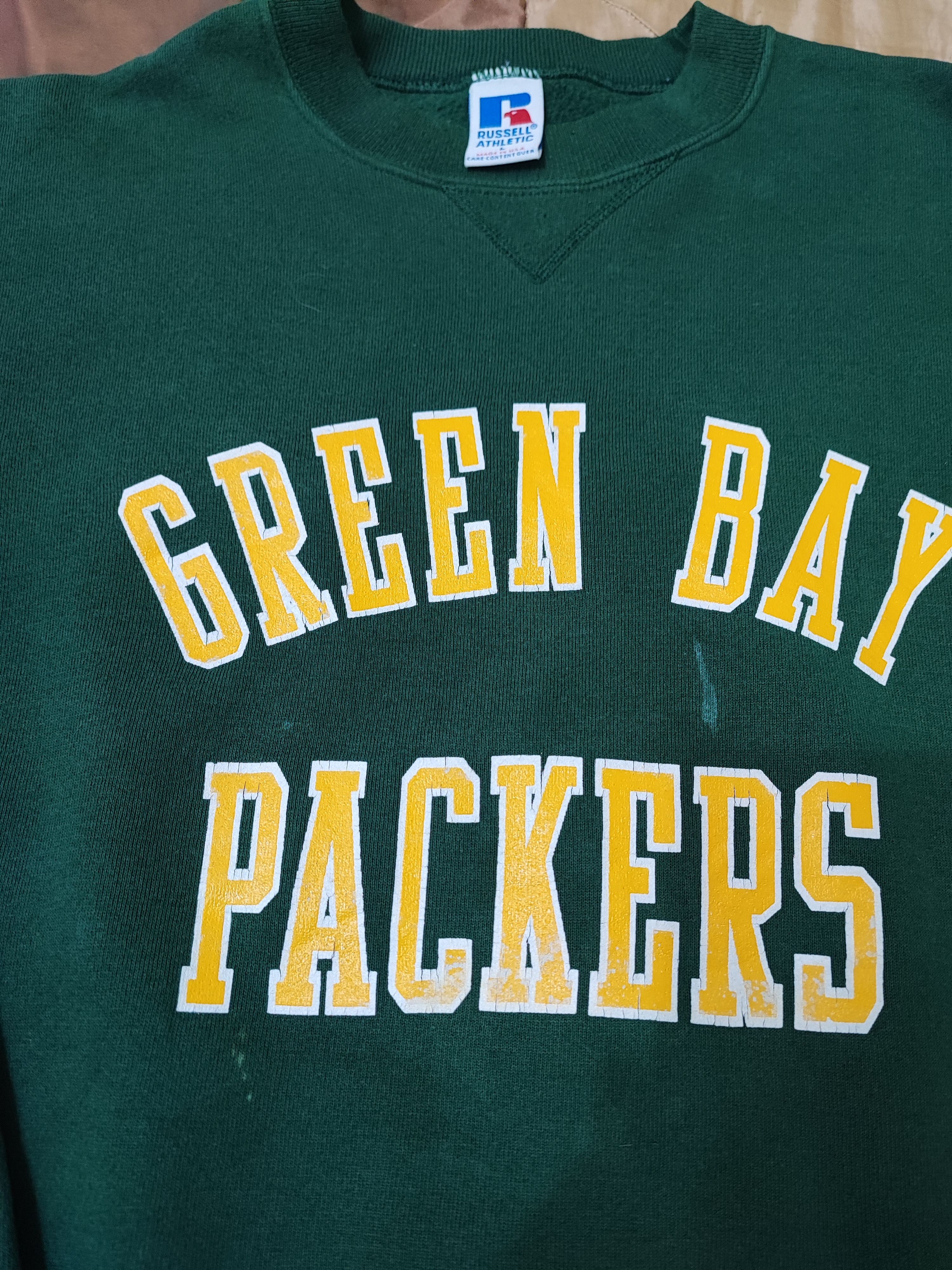 Vintage Vintage Russell Sweatshirt Crewneck Green Bay Packers Size US L / EU 52-54 / 3 - 7 Thumbnail
