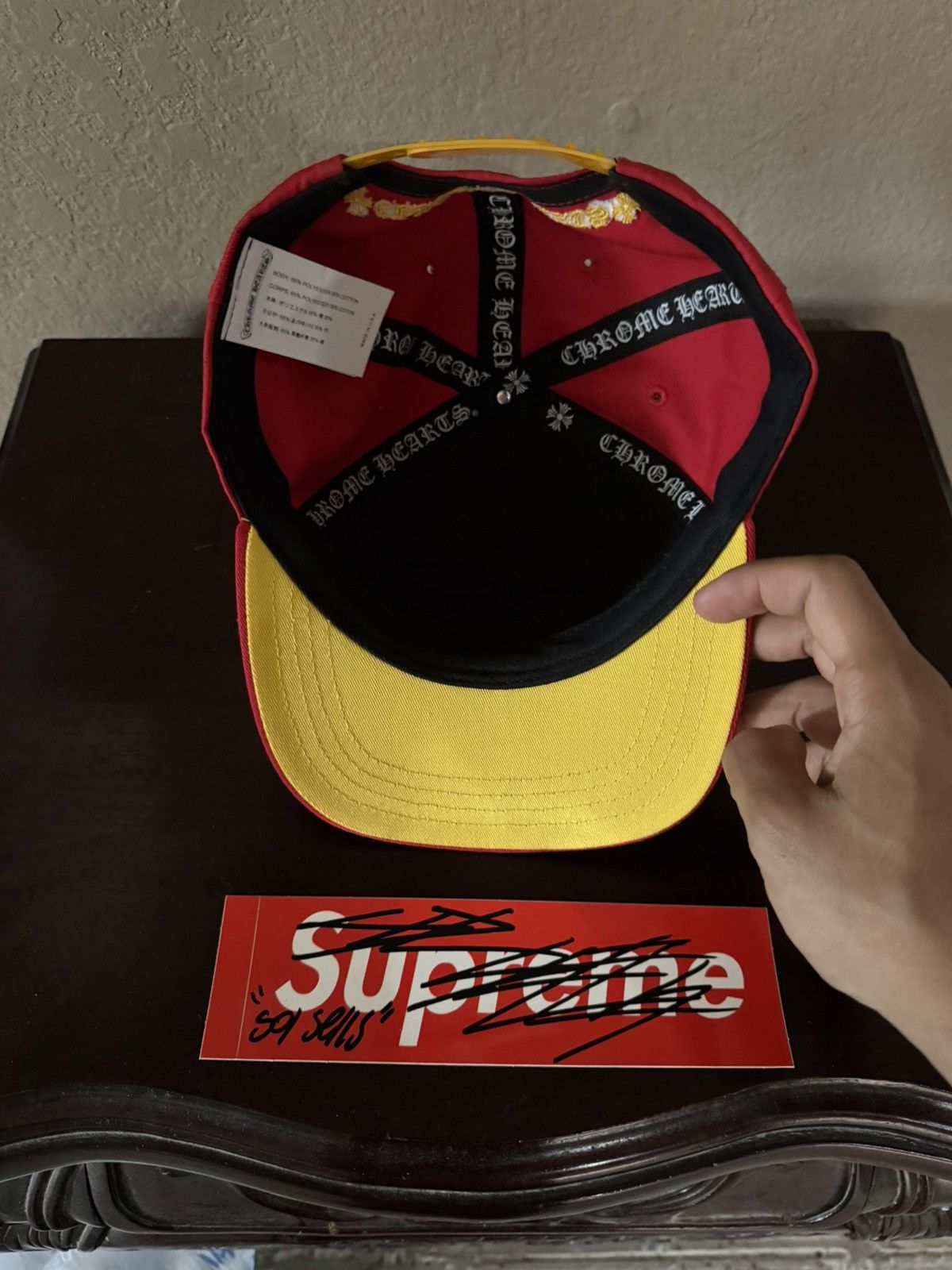 Chrome Hearts Chrome Hearts Red & Yellow Baseball Cap Size ONE SIZE - 6 Thumbnail