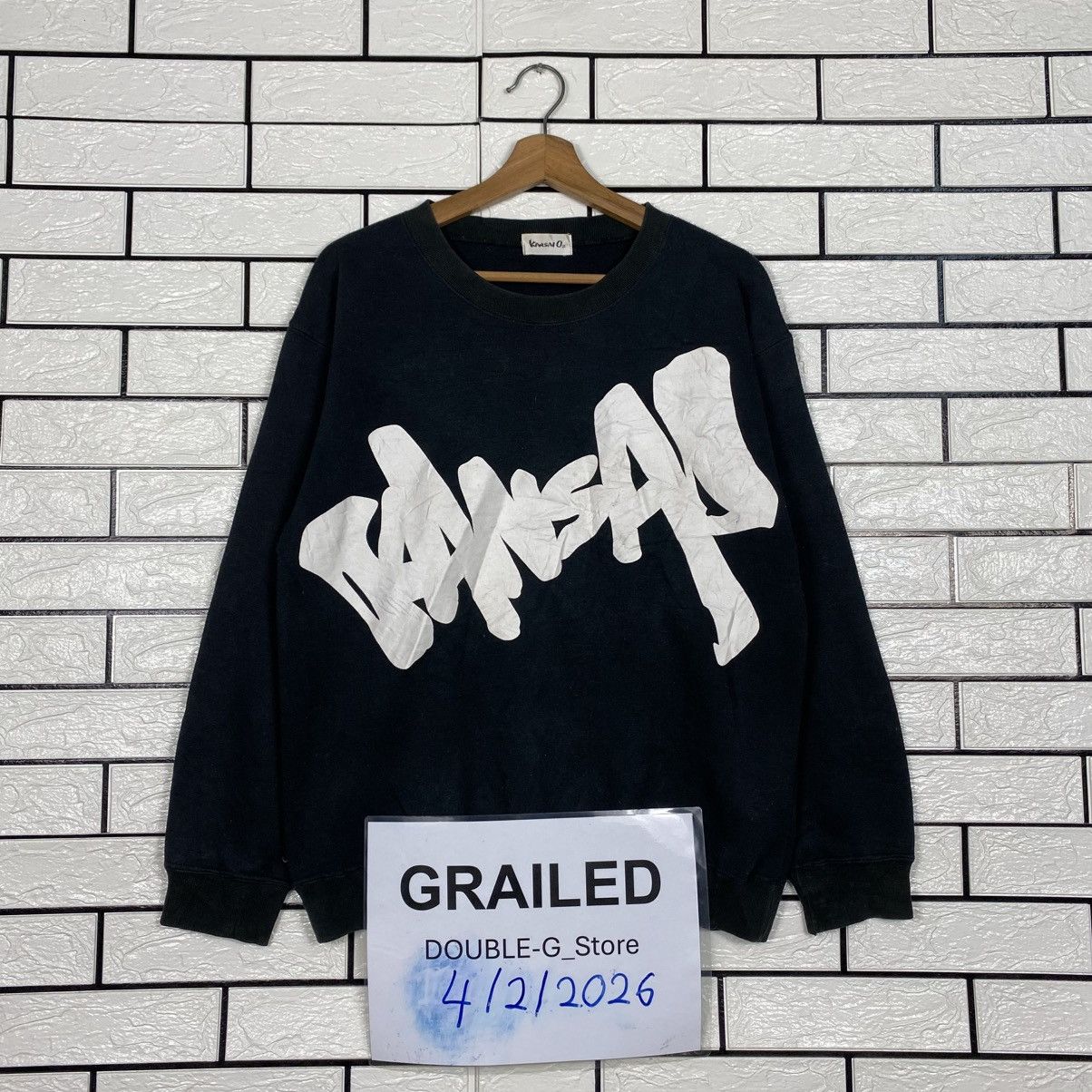 Kansai Yamamoto 📌Vintage Sweatshirt Kansai O2 Big Log Spell Out Size US M / EU 48-50 / 2 - 1 Thumbnail
