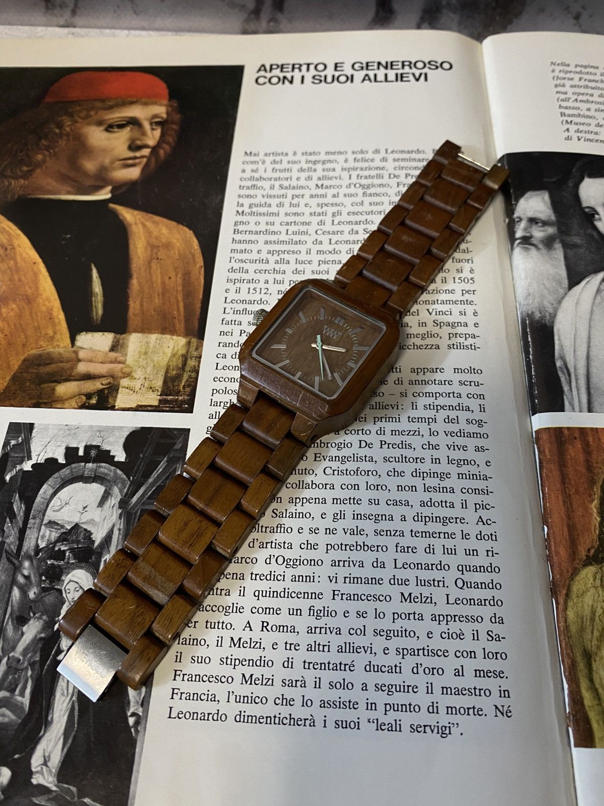 WeWood Jupiter Square Face Natural Wooden Watch