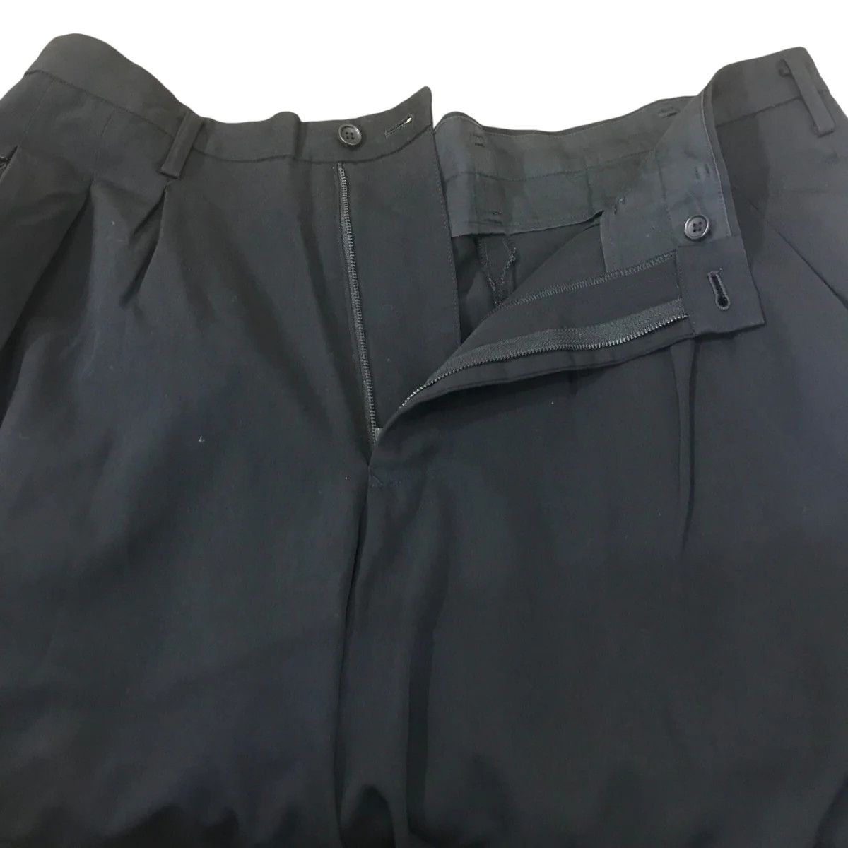 Yohji Yamamoto Yohji Yamamoto pour homme Cutout Tucked Wide Pants Size US 35 - 3 Thumbnail