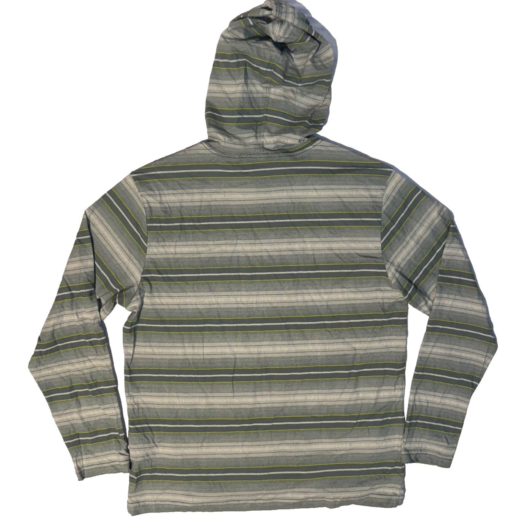 Billabong BILLABONG Hoodie Shirt M Green Striped Cotton Lightweight Beach Pullover Men Mens Size US M / EU 48-50 / 2 - 8 Thumbnail