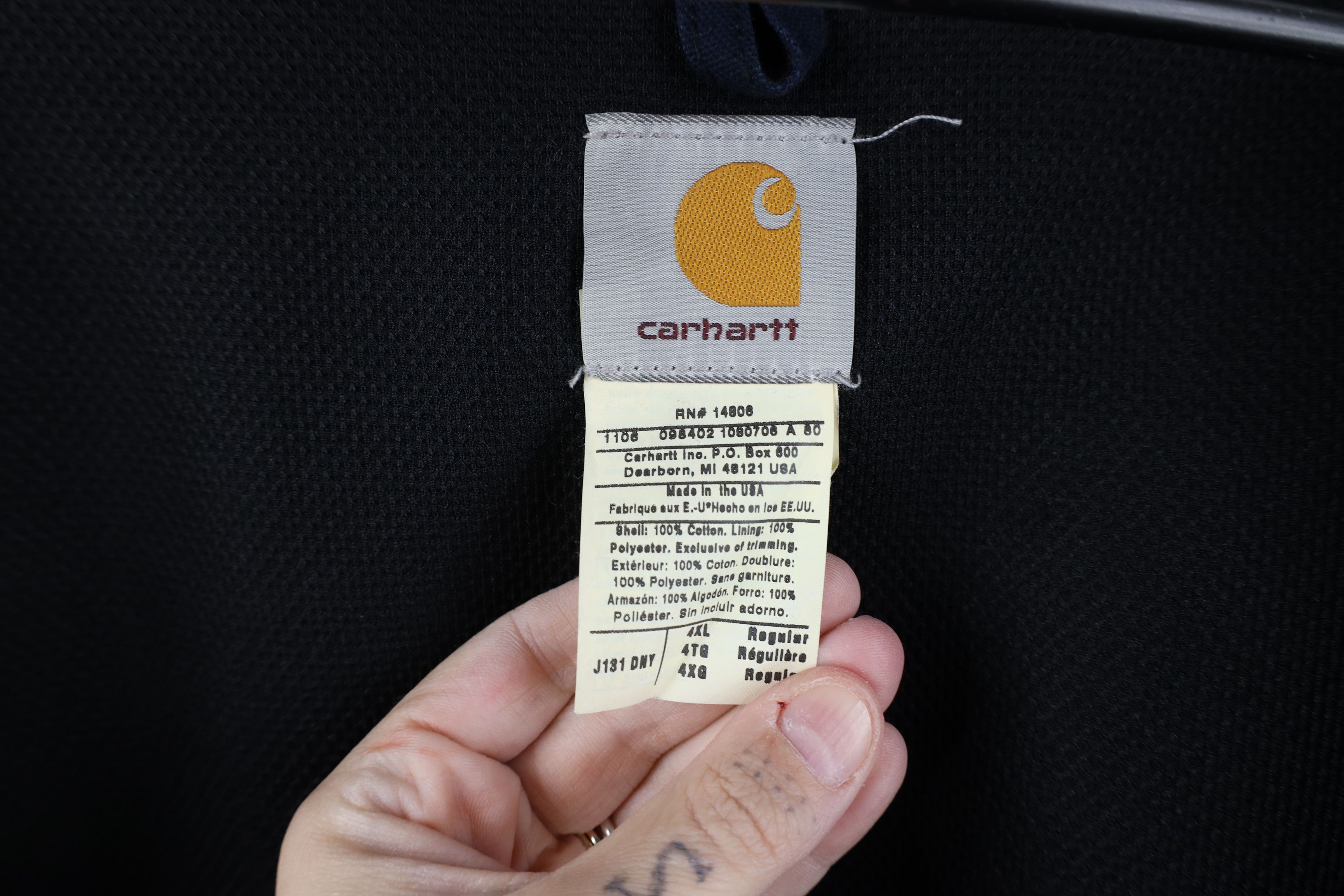 Carhartt Deadstock Vintage Y2K Carhartt Hooded Canvas Jacket J131 USA Size US XXL / EU 58 / 5 - 11 Thumbnail