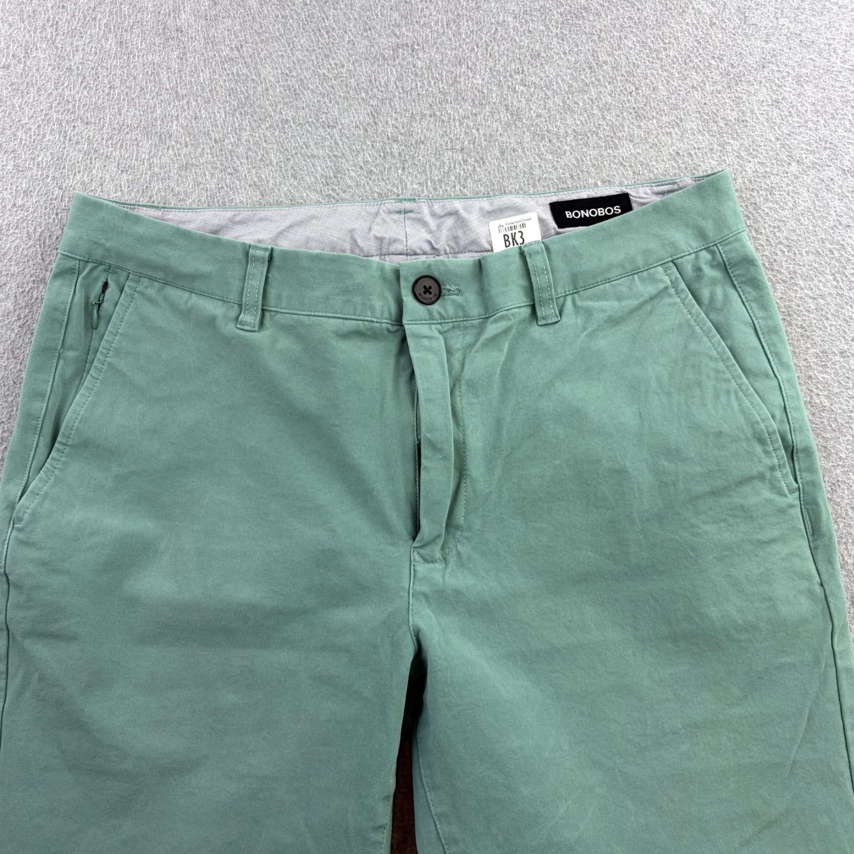 Bonobos Bonobos Slim Taper Pants Mens 32 Green Chino Flat Front Casul Casual Size US 32 / EU 48 - 5 Thumbnail