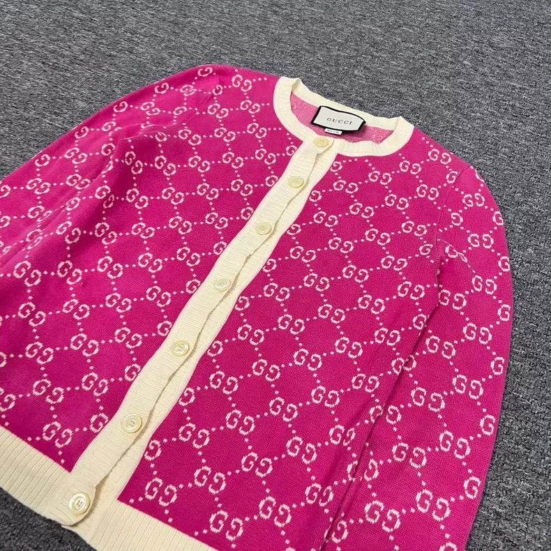 Gucci Gucci Double G full print pink cardigan jacket 2502-Nextarr Size US XS / EU 42 / 0 - 3 Thumbnail
