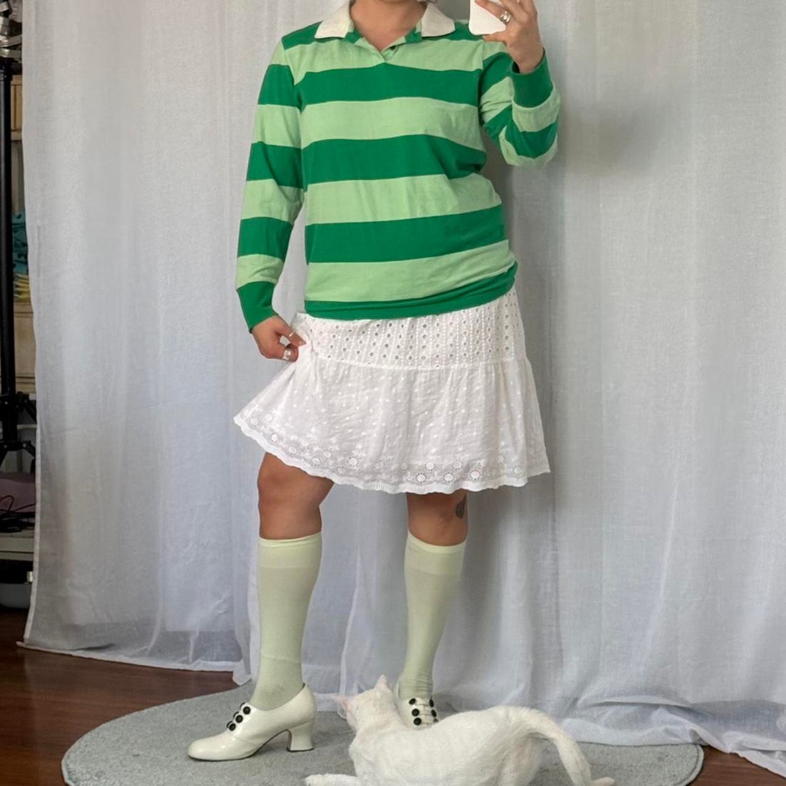 Other Green striped rugby long sleeve Size XL / US 12-14 / IT 48-50 - 2 Thumbnail