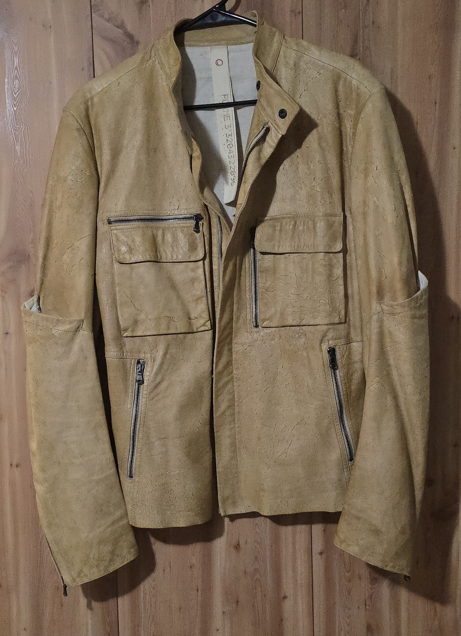 Forme D'Expression Artisanal Distressed Lamb Leather Jacket Size US L / EU 52-54 / 3 - 1 Thumbnail