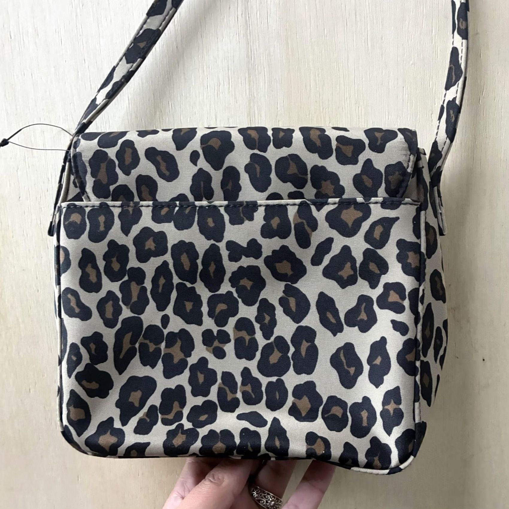 Nine West Nine West Crossbody Womens Small Beige Leopard Polyester Magnetic Closure Bag Size ONE SIZE - 3 Thumbnail
