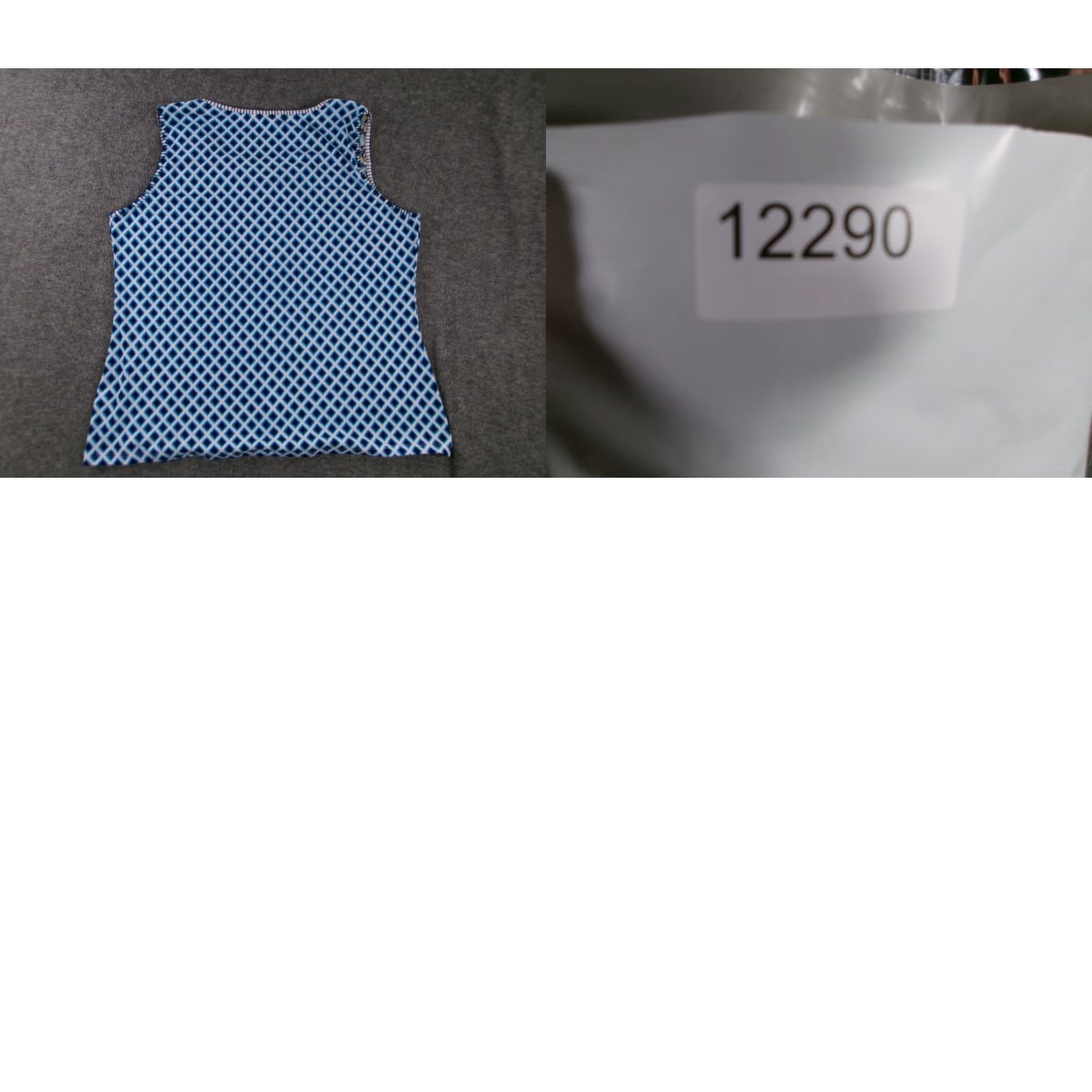 Vintage Dressbarn Blouse Tank Top Women XL Blue Argyle/Diamond Sleeveless Scoop Neck Casual Beachy All Seasons Easy Care/Tasseled Size XL / US 12-14 / IT 48-50 - 8 Thumbnail