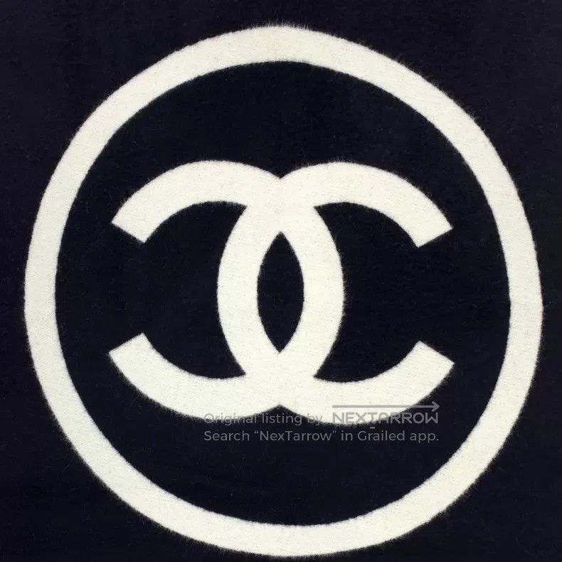 Chanel Chanel Black logo letter inlaid cashmere scarf Size ONE SIZE - 5 Thumbnail