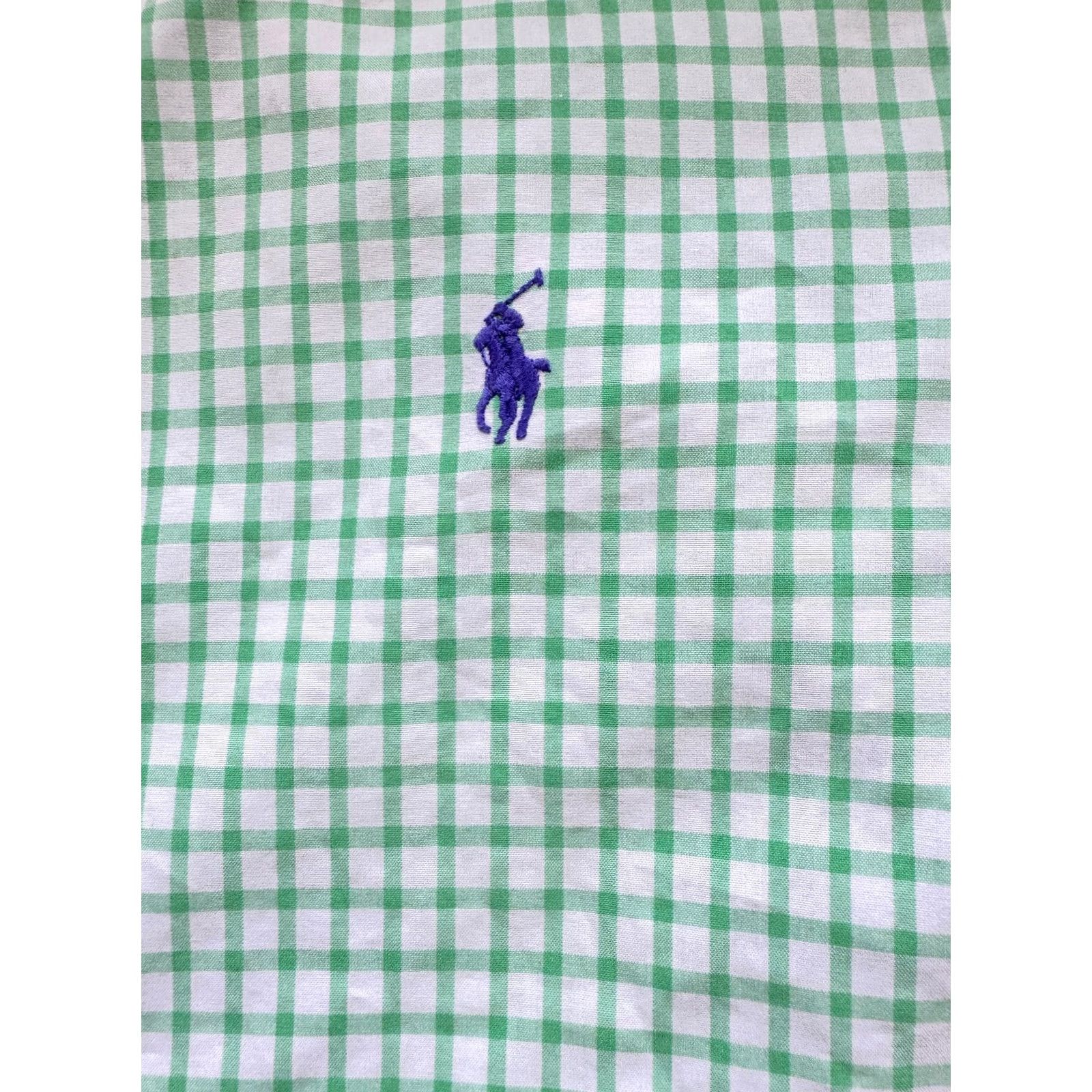 Ralph Lauren Ralph Lauren Long Sleeve Button Up Mens Large Green Check Shirt Cotton 2124 Size US L / EU 52-54 / 3 - 3 Thumbnail