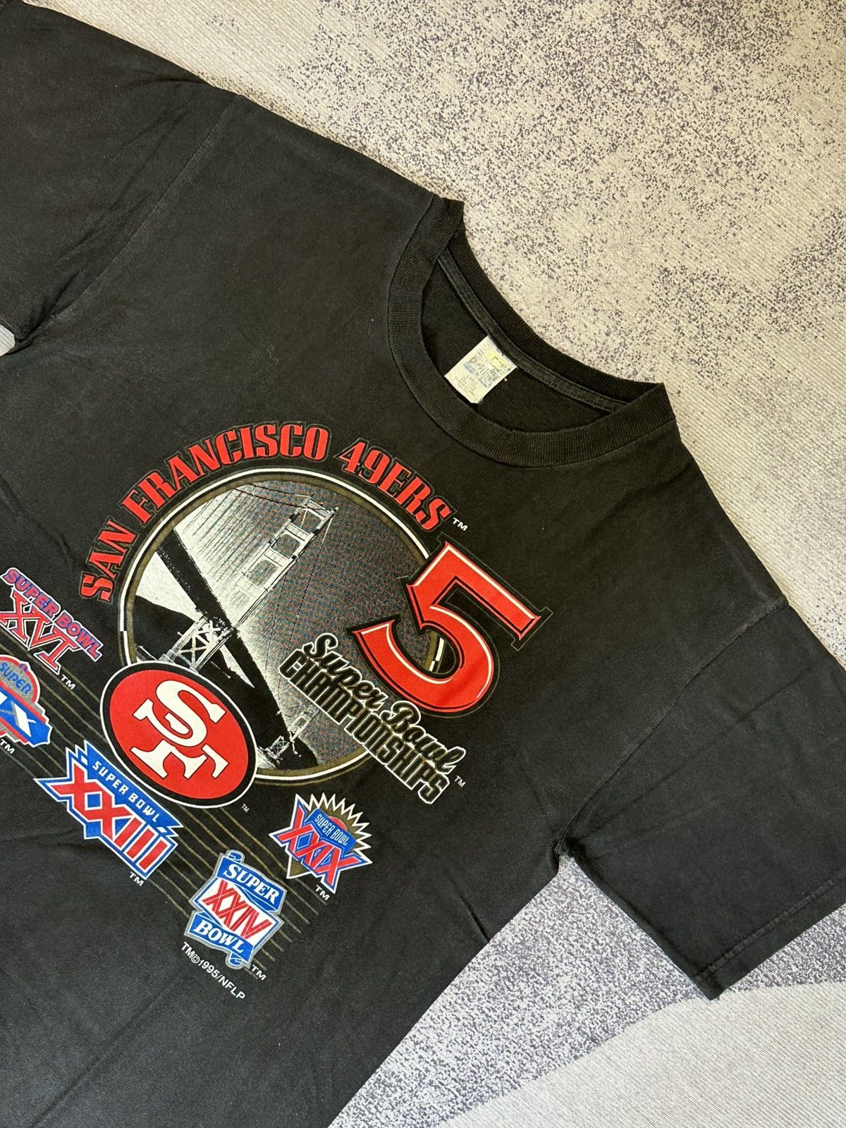 Vintage Vintage NFL San Francisco 49ers Superbowl 90s T-Shirts Size US L / EU 52-54 / 3 - 3 Thumbnail