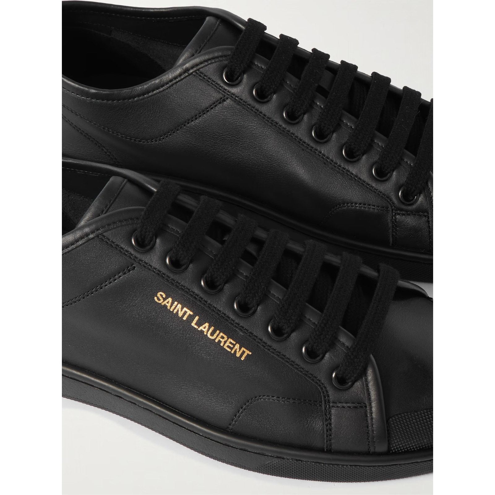 Yves Saint Laurent Saint Laurent Andy Black Leather Low Top Sneaker 44 (US 11) Size US 11 / EU 44 - 5 Thumbnail
