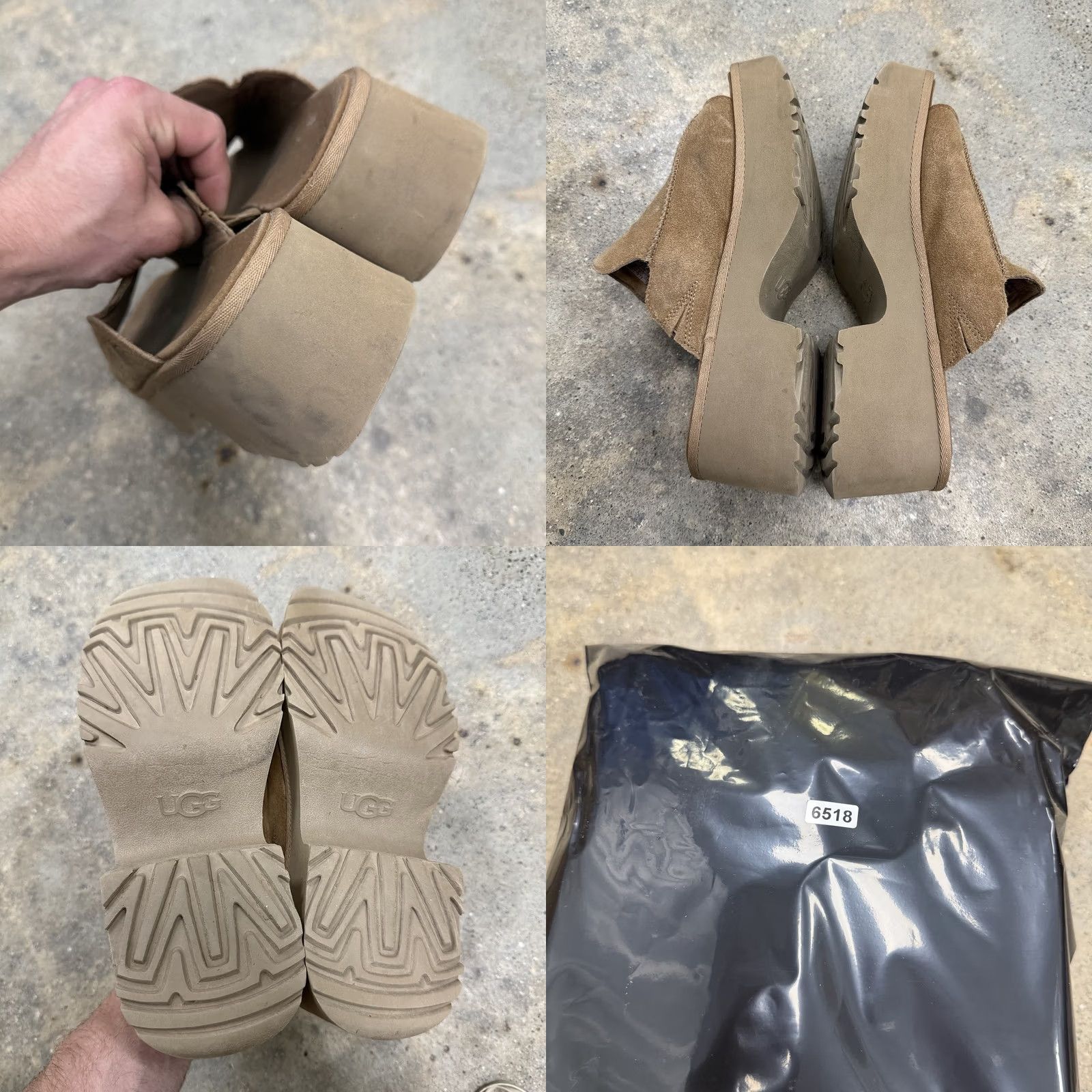 Ugg UGG Heights Slide Platform Sandals 1167476-CHE Chestnut Womens Size 9 Slid e Sandal Wedge Comfort Rubber Suede Casual Spring Summer Womens Size US 7 / IT 37 - 8 Thumbnail