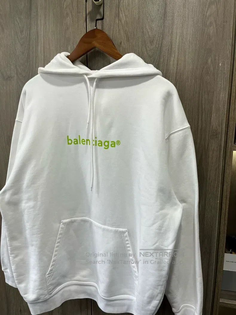 Balenciaga Balenciaga Email Logo White and Green Hoodie Size US S / EU 44-46 / 1 - 3 Thumbnail