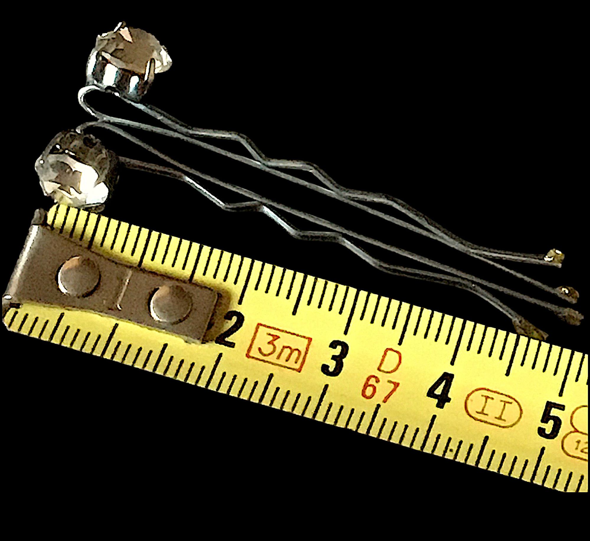 Other Antique Silver-Tone Hairpins with Faceted Rhinestones Size ONE SIZE - 15 Thumbnail